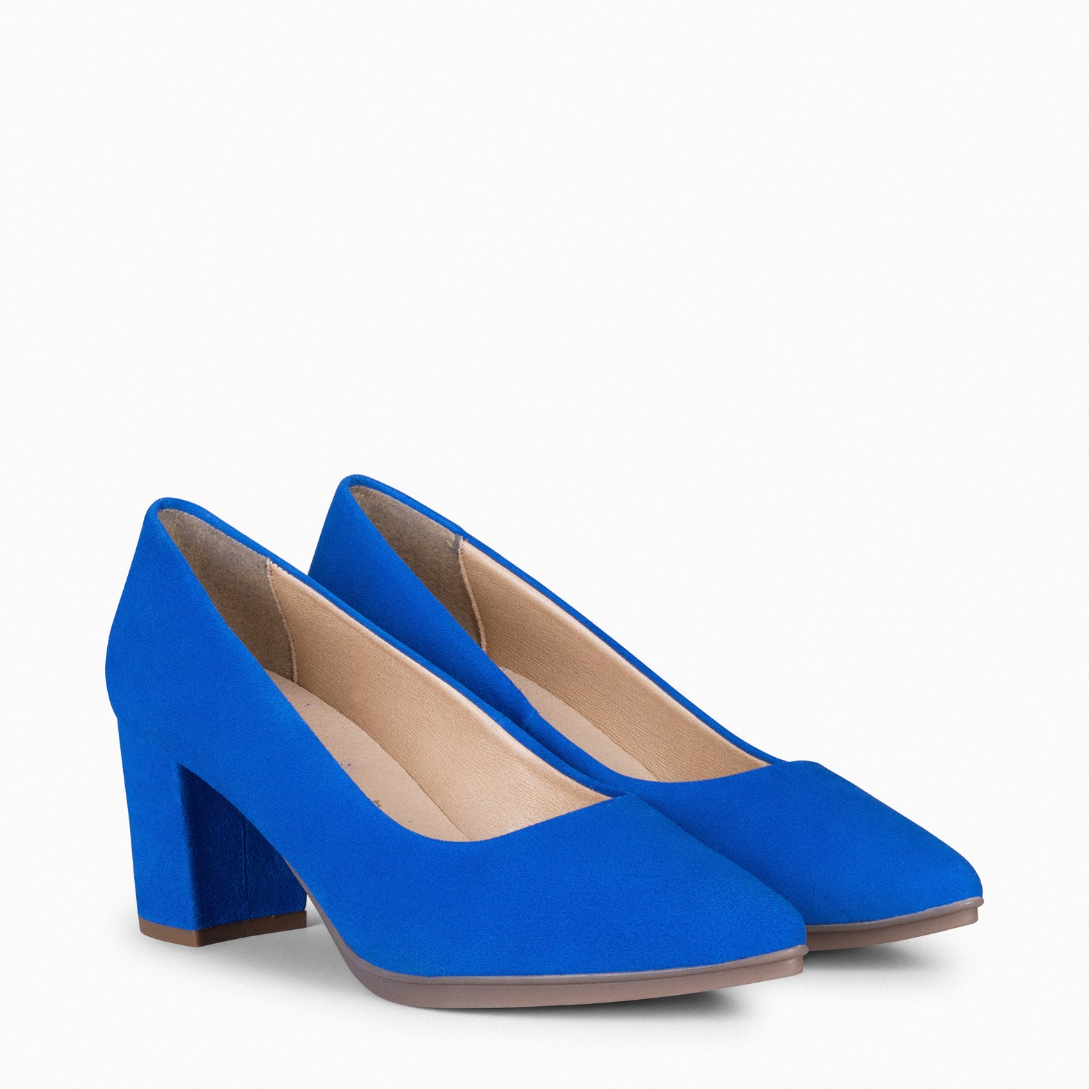 URBAN S - Zapato de tacón medio ante AZUL ELÉCTRICO - miMaO ®