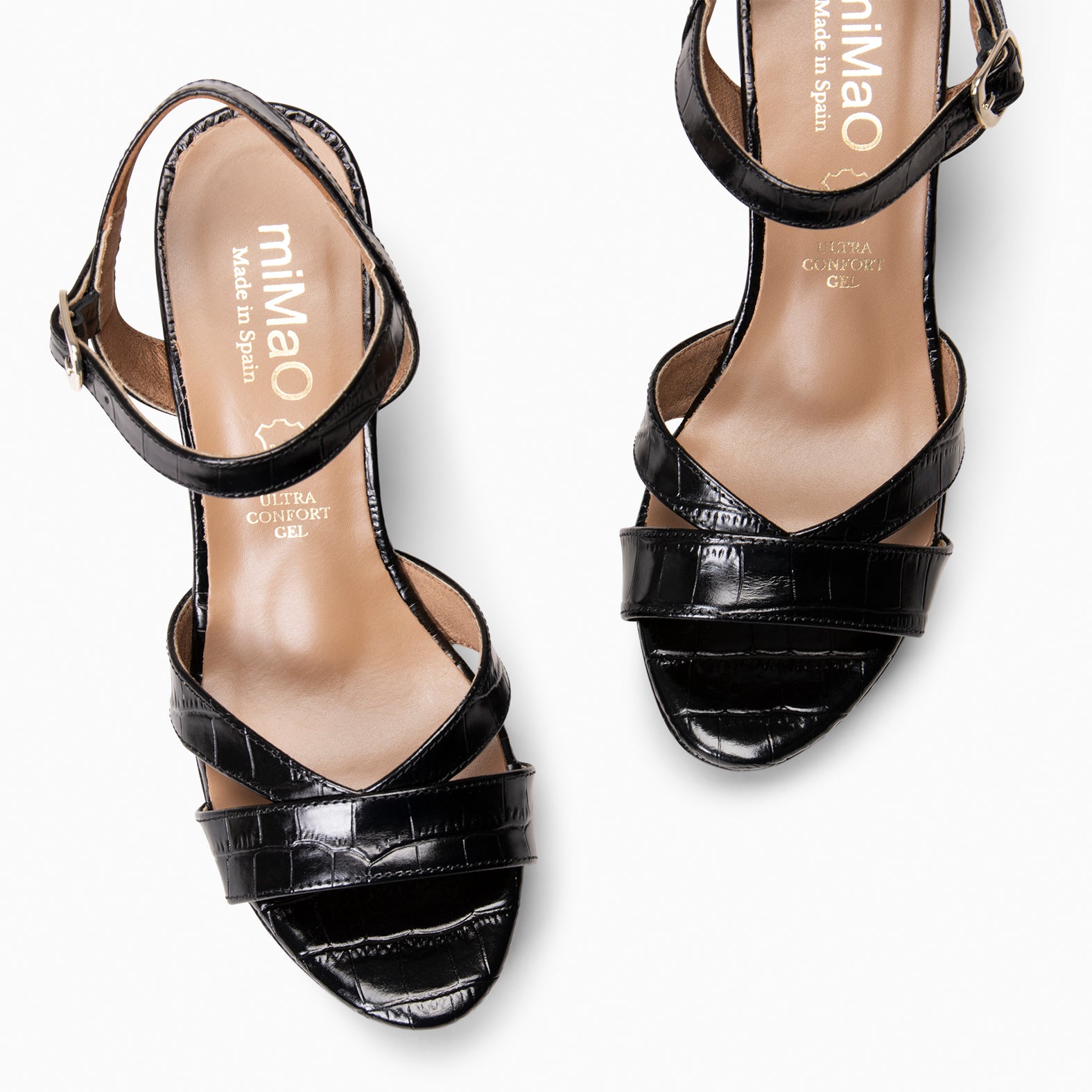 PARIS – Sandalias de fiesta con tacón alto y plataforma COCO NEGRO - miMaO ®