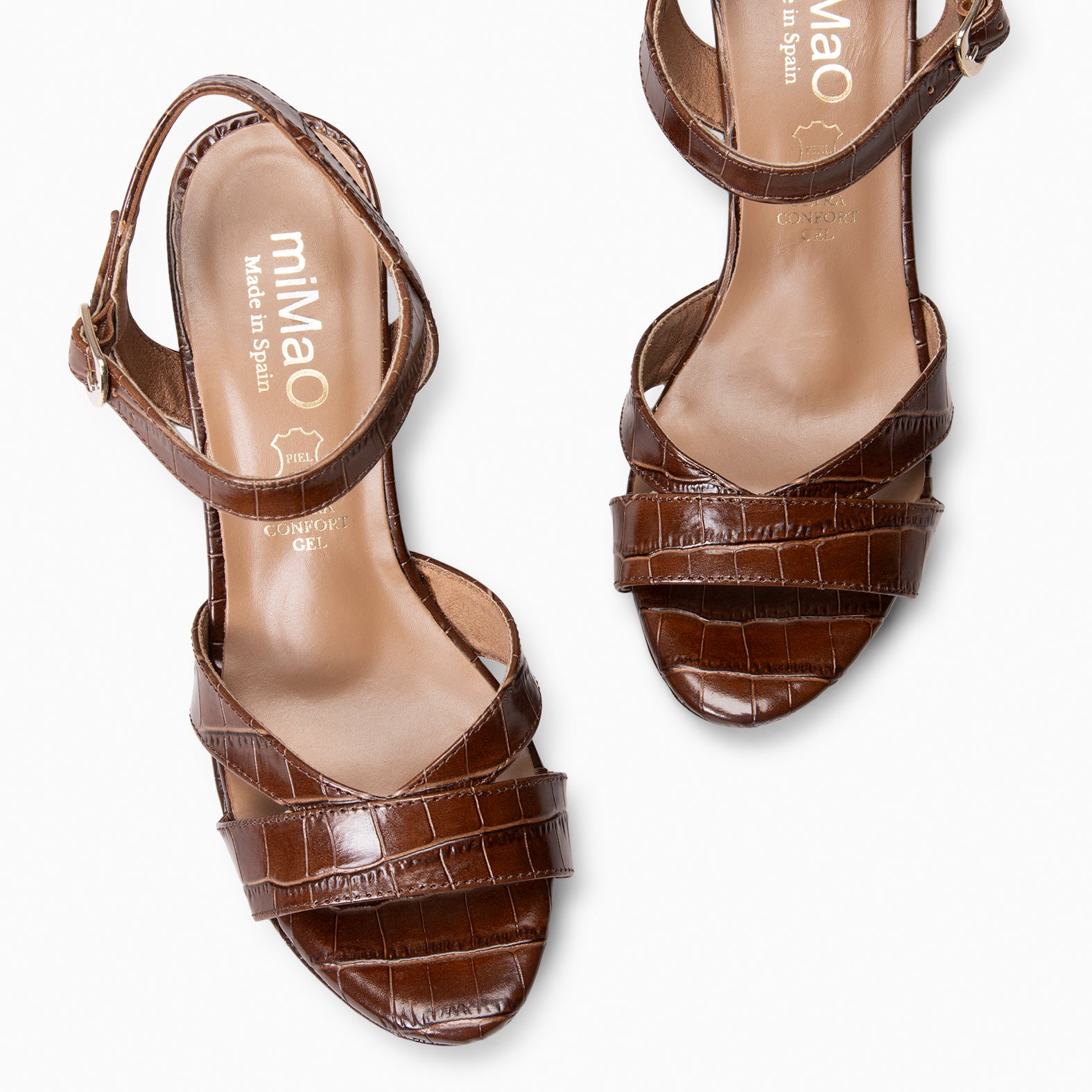 PARIS – Sandalias de fiesta con tacón alto y plataforma COCO MARRON - miMaO ®
