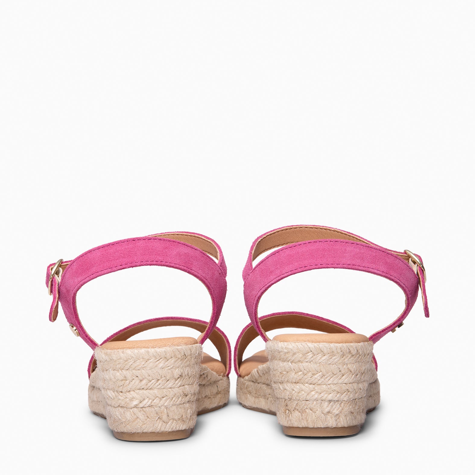 JEREZ - Sandales à talon compensé FUCHSIA