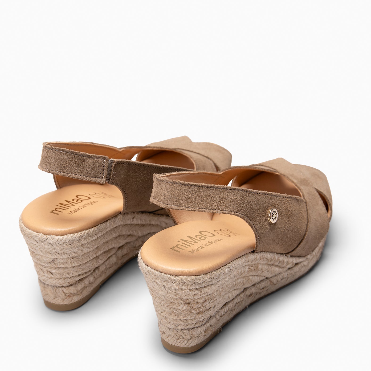 ATTICA - TAUPE HIGH ESPADRILLES WEDGES