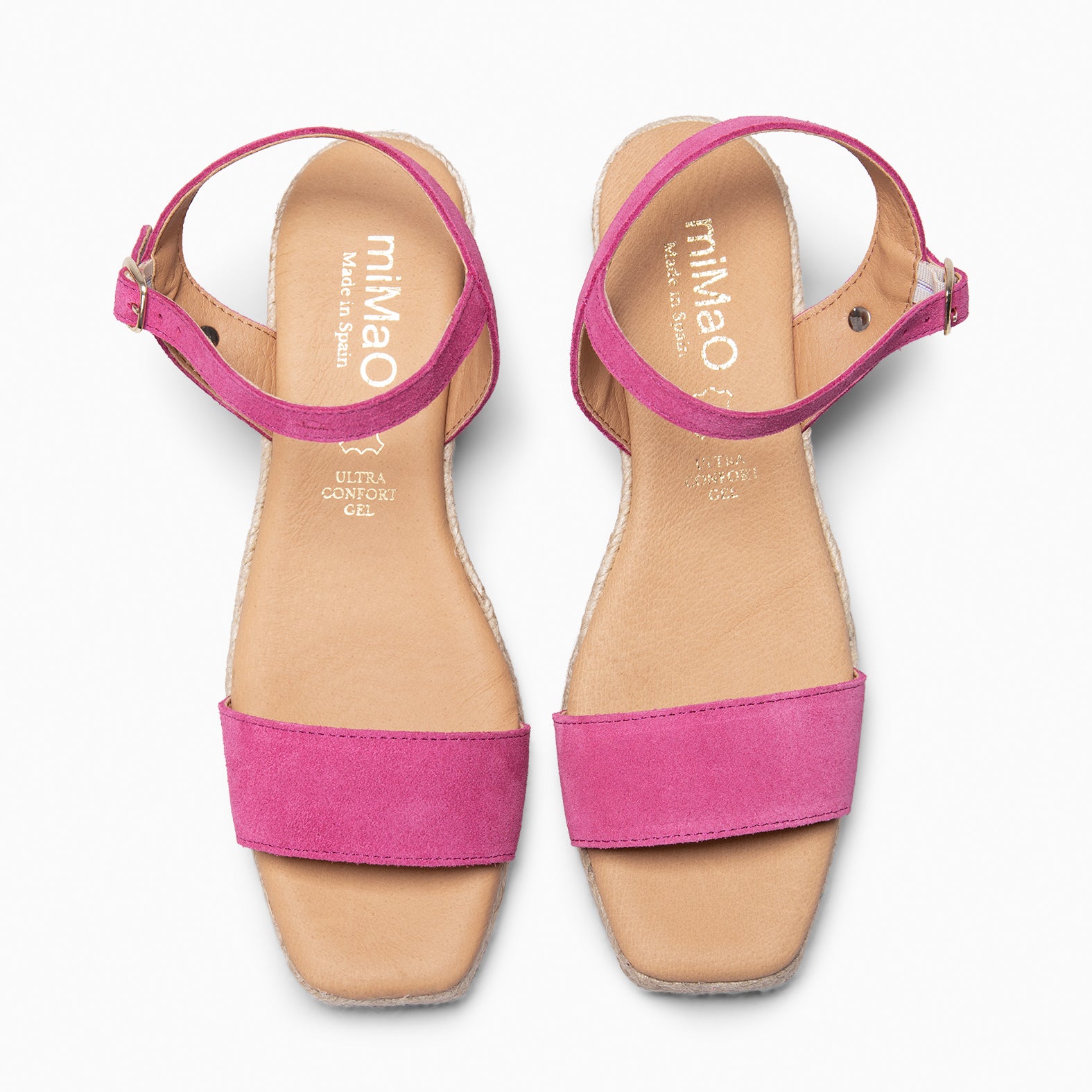 JEREZ - Sandales à talon compensé FUCHSIA