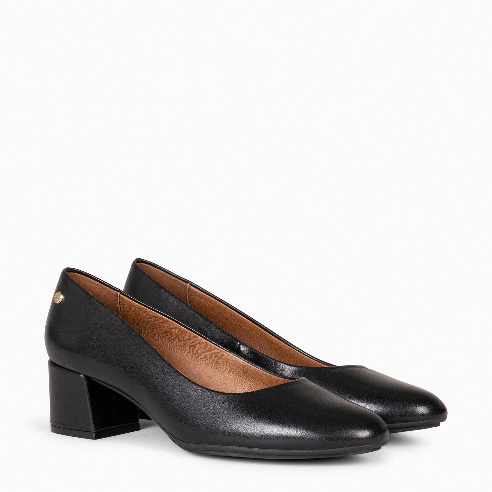 URBAN REDONDO SALÓN - Zapatos de tacón bajo de napa en NEGRO - miMaO ®