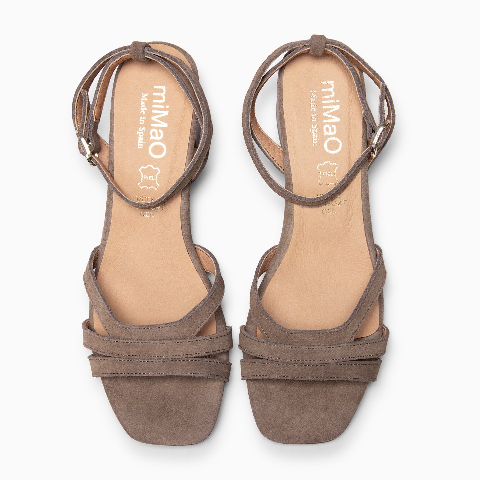 INDA - Sandales à talon ultra confort TAUPE