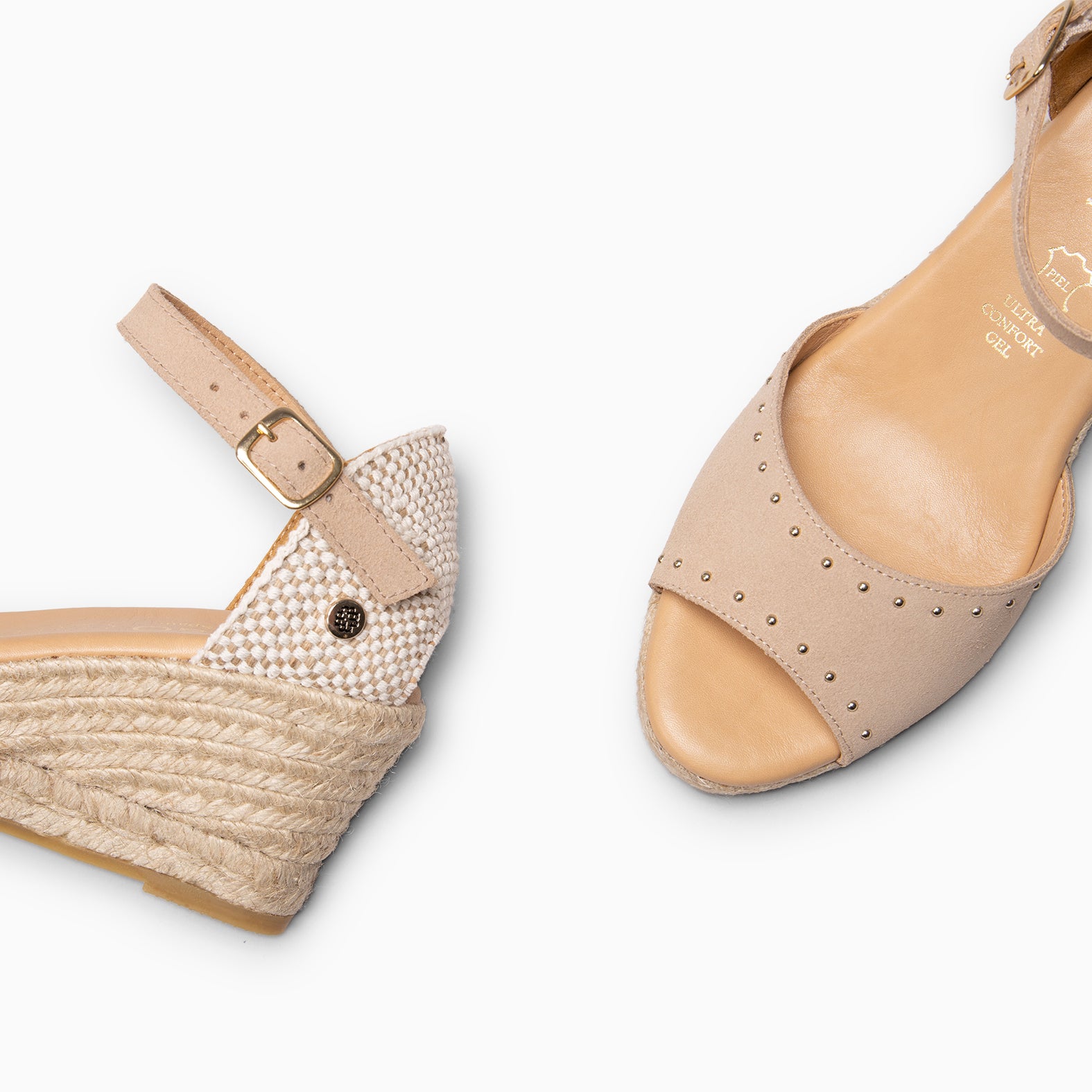 SAONA - BEIGE Peep-toe espadrilles