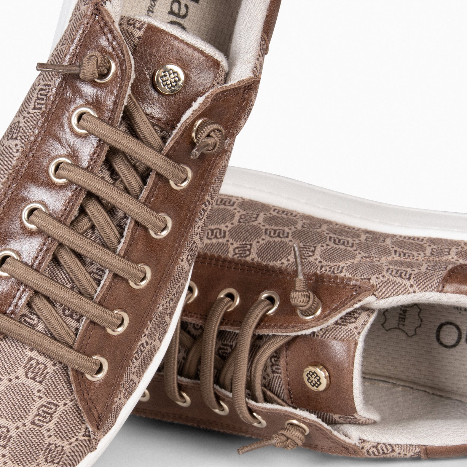 TOULOUSE - Zapatillas cordones elásticos MARRON - miMaO ®