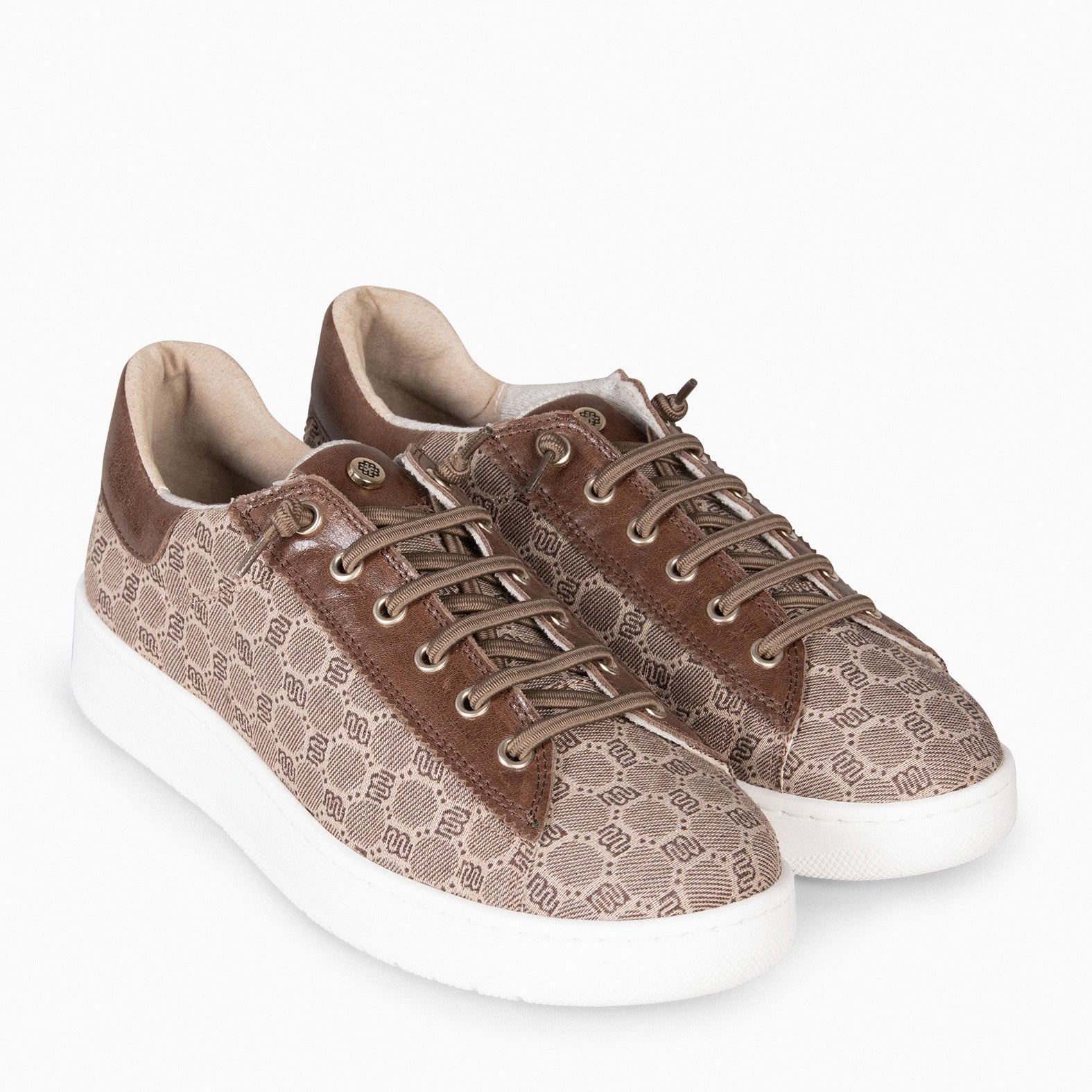 TOULOUSE - Zapatillas cordones elásticos MARRON - miMaO ®