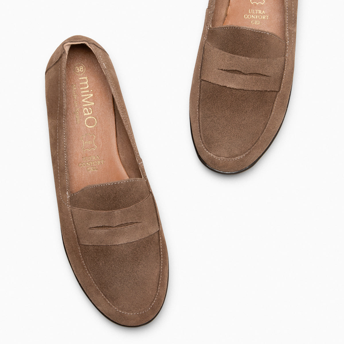 360 - TAUPE Loafers met wreefband