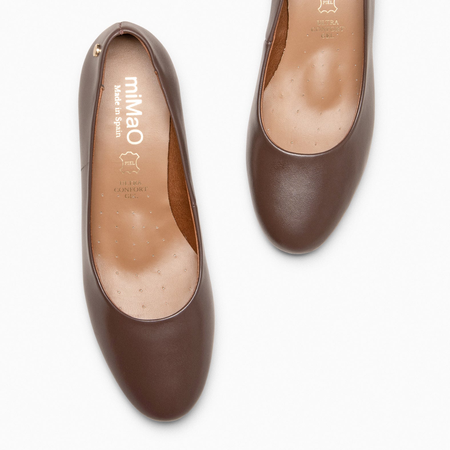 URBAN REDONDO SALÓN - Zapatos de tacón bajo de napa en MARRON - miMaO ®