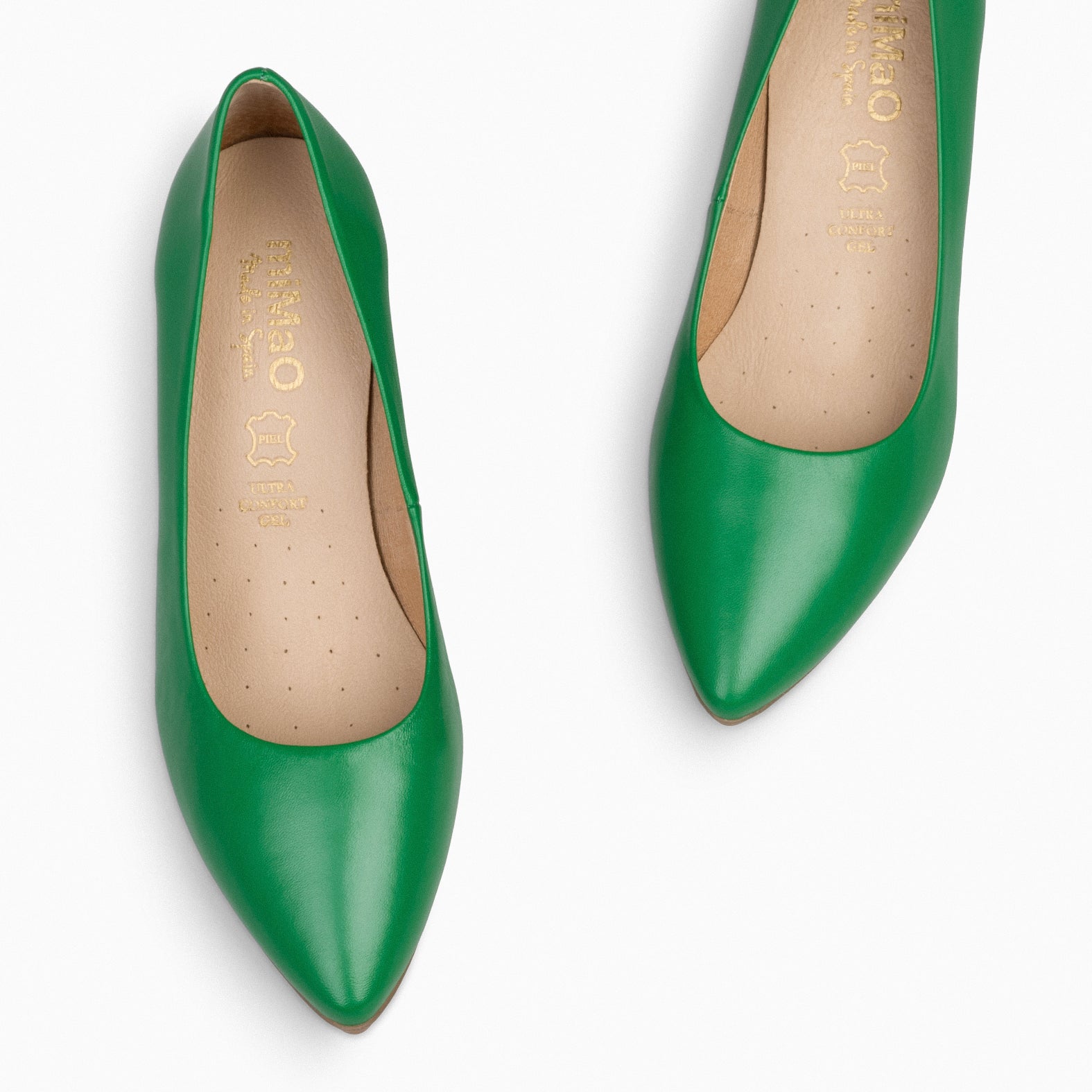 URBAN S SALÓN - Zapatos de tacón medio de napa VERDE - miMaO ®