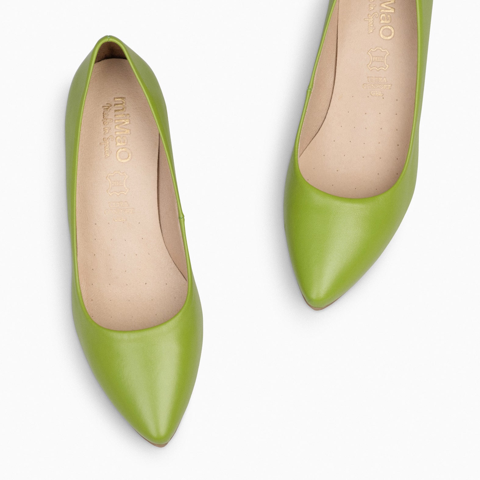 URBAN S SALON - Chaussures à talon moyen en cuir VERT PISTACHE