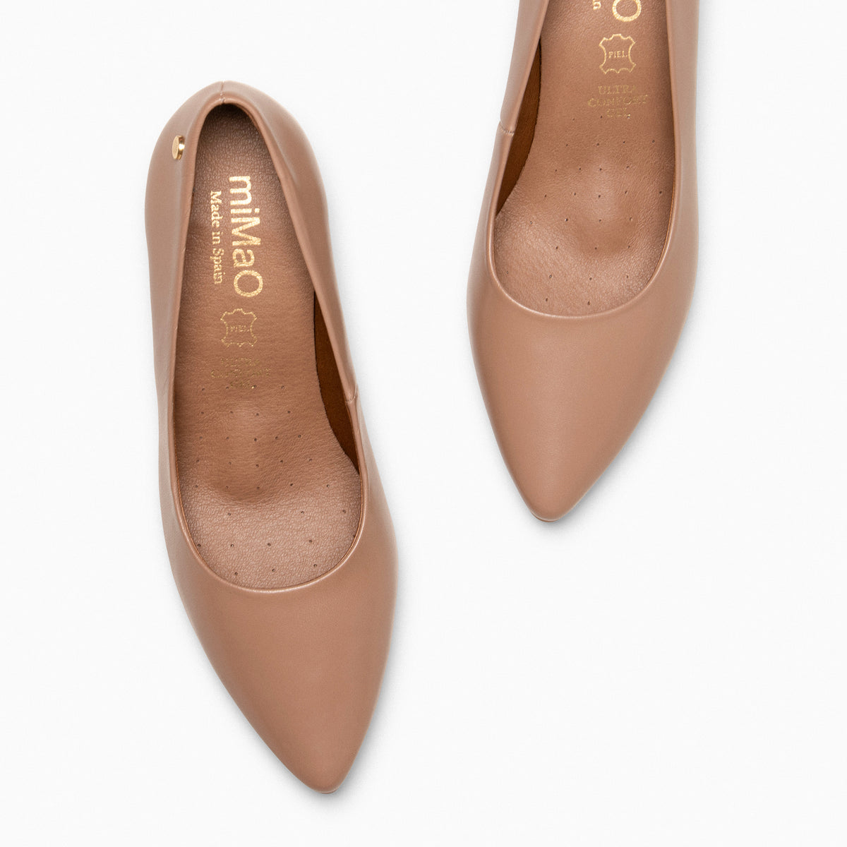 URBAN S SALON - Sapatos de salto médio em napa TAUPE