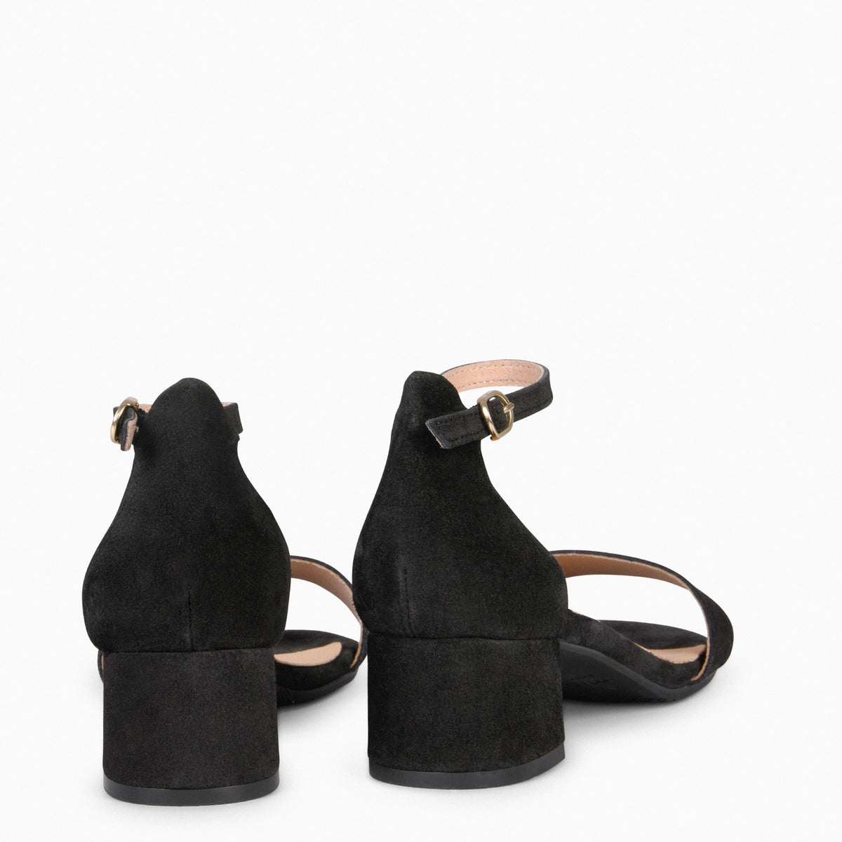 BEATRIZ – Sandalias de tacón ancho NEGRO