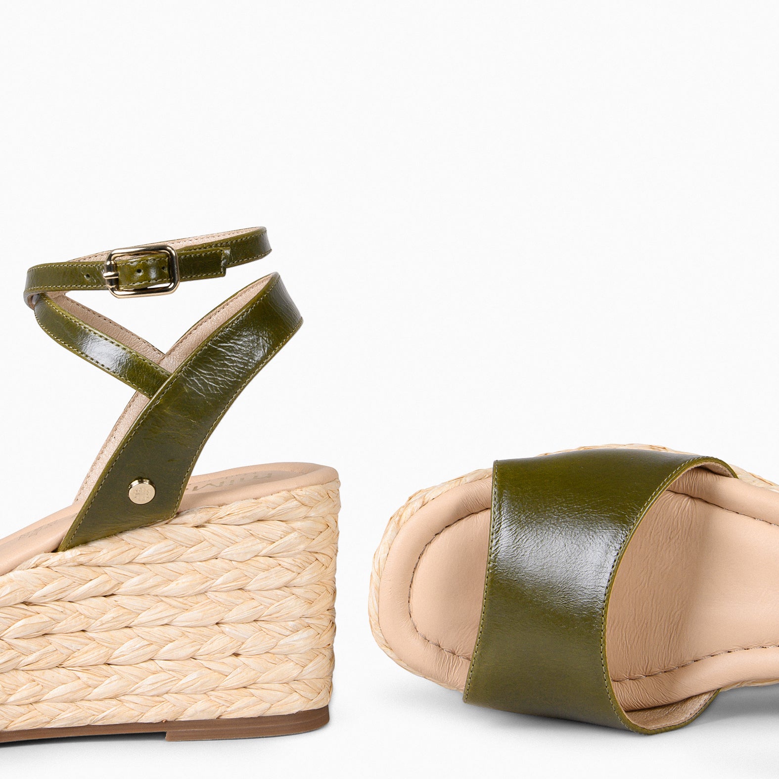 SINTRA – Sandalias de cuña y plataforma VERDE