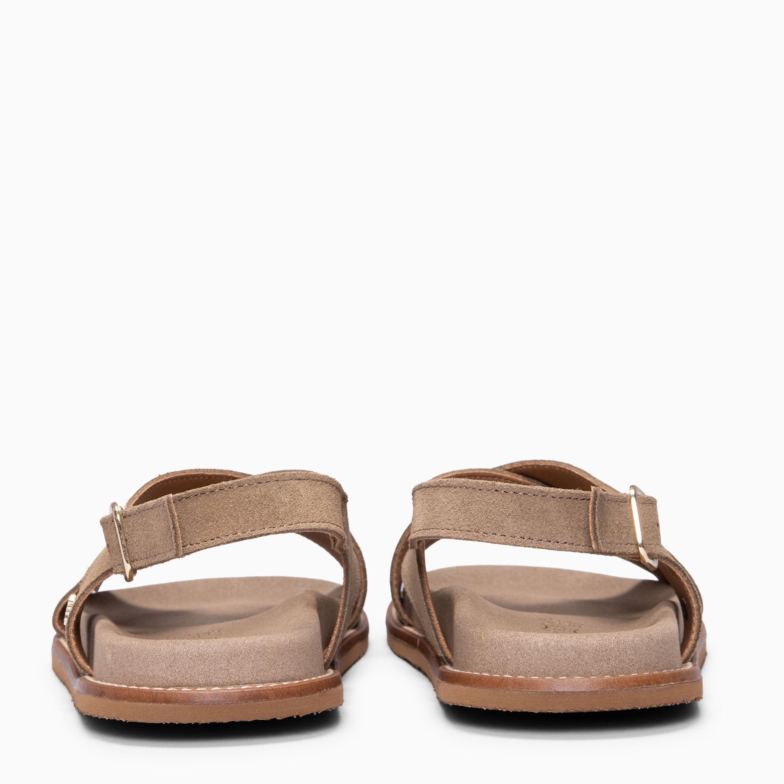 COIBA - Sandalias tipo pala de ante TAUPE