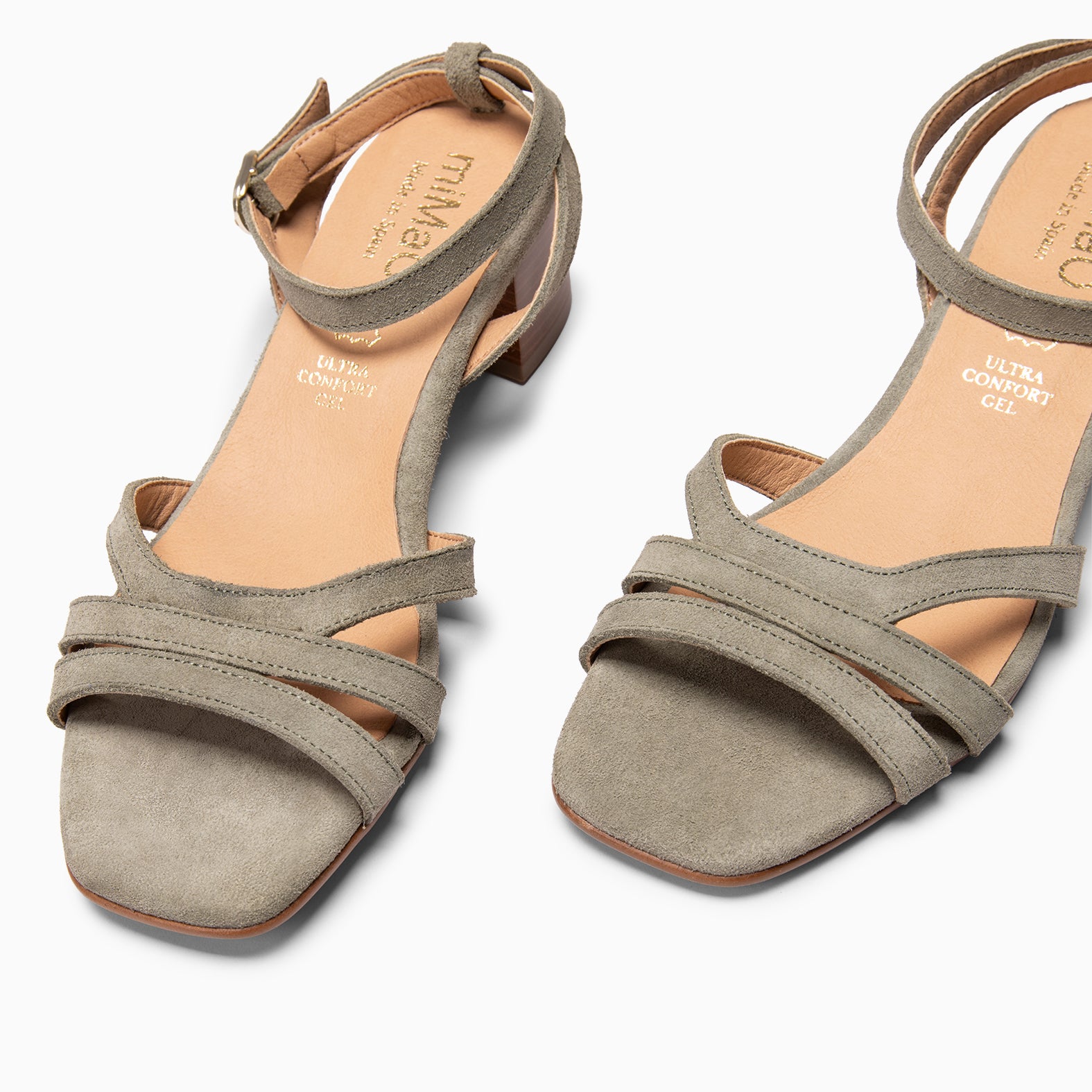 INDA - Sandalia de tacón KAKI