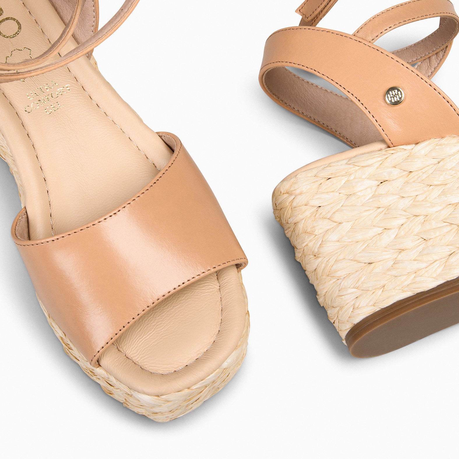 SINTRA – Sandalias de cuña y plataforma BEIGE