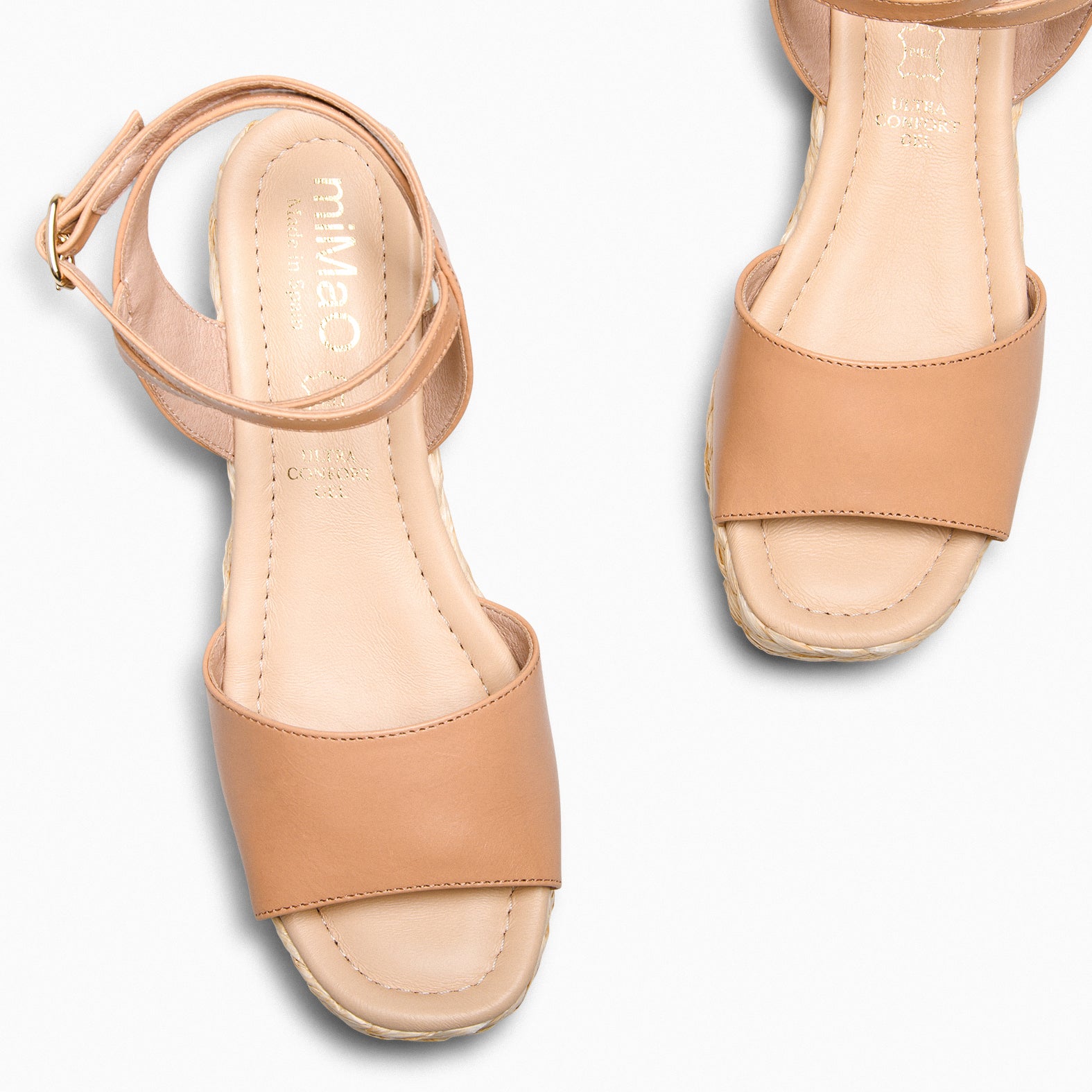 SINTRA – Sandalias de cuña y plataforma BEIGE