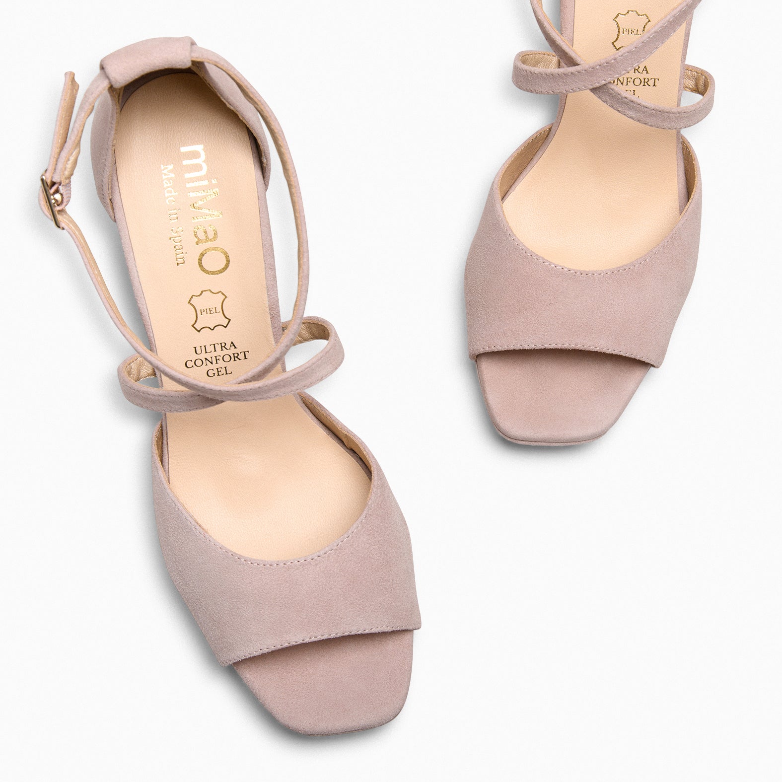 ROSSA - Sandalia de fiesta con tacón NUDE - miMaO ®