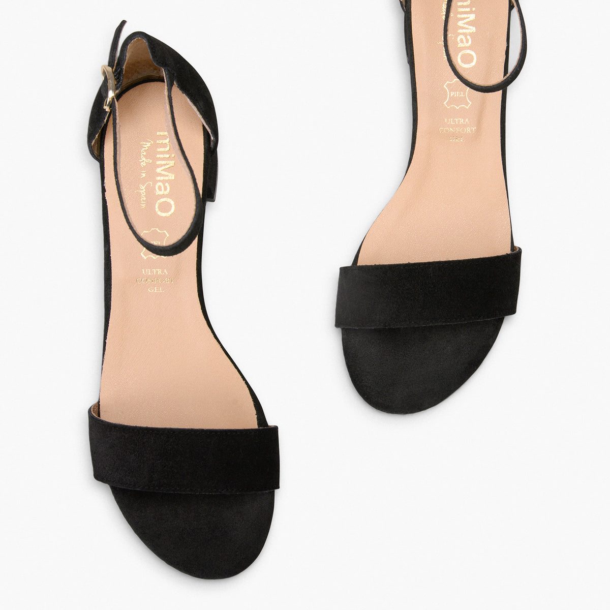 BEATRIZ – Sandalias de tacón ancho NEGRO