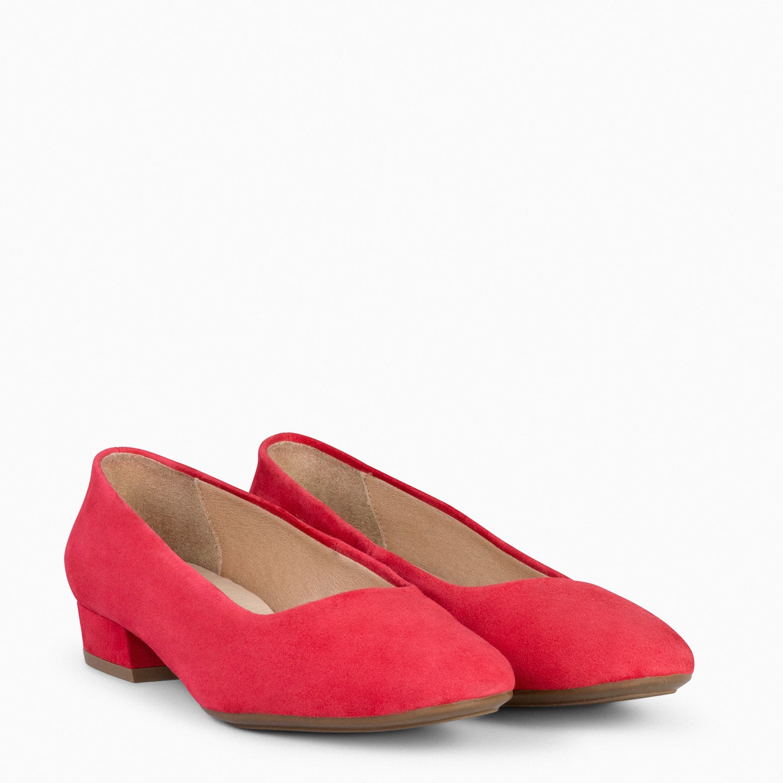 URBAN XS - Zapatos de tacón bajo de ante ROJO - miMaO ®