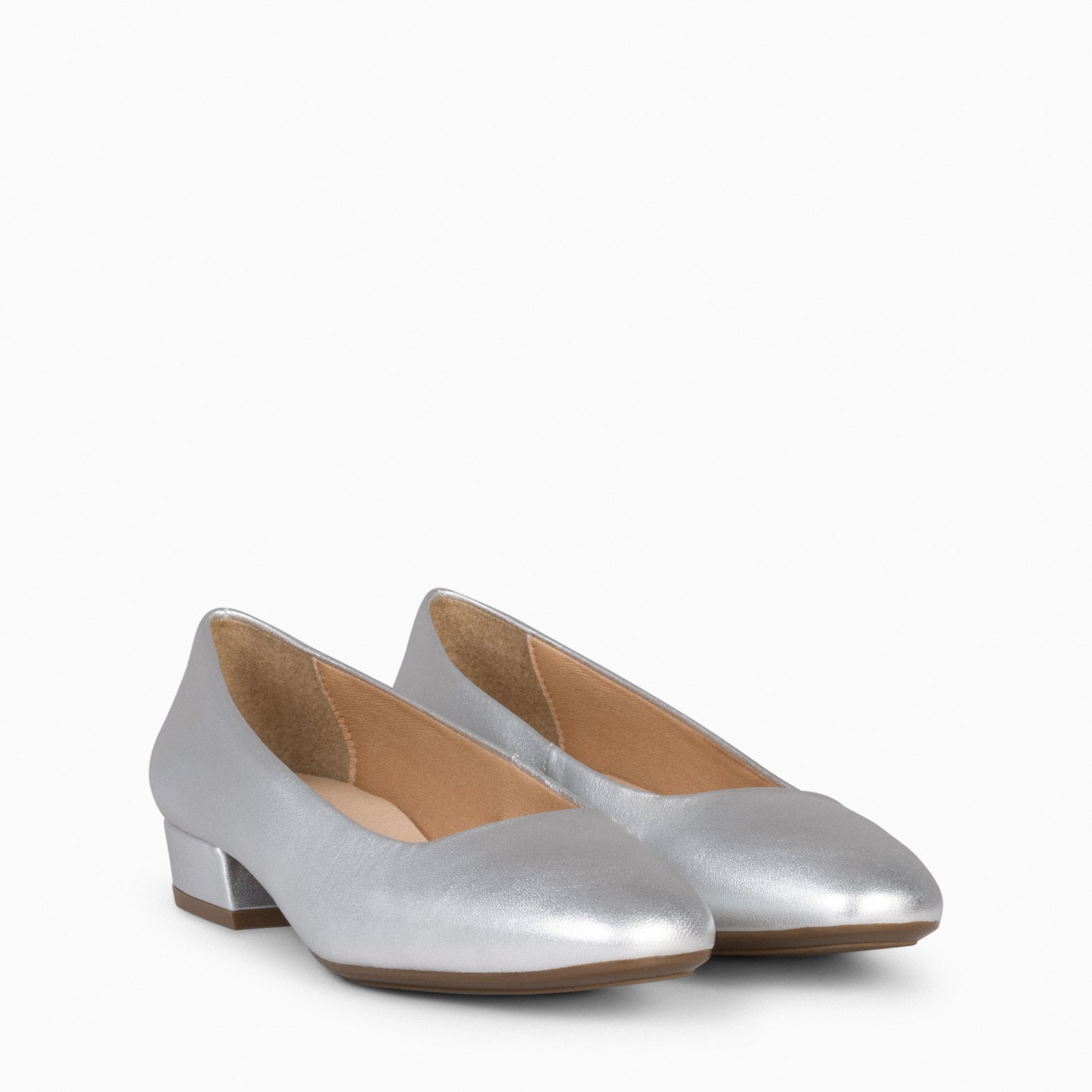 URBAN XS - Zapatos de tacón bajo de ante PLATA - miMaO ®