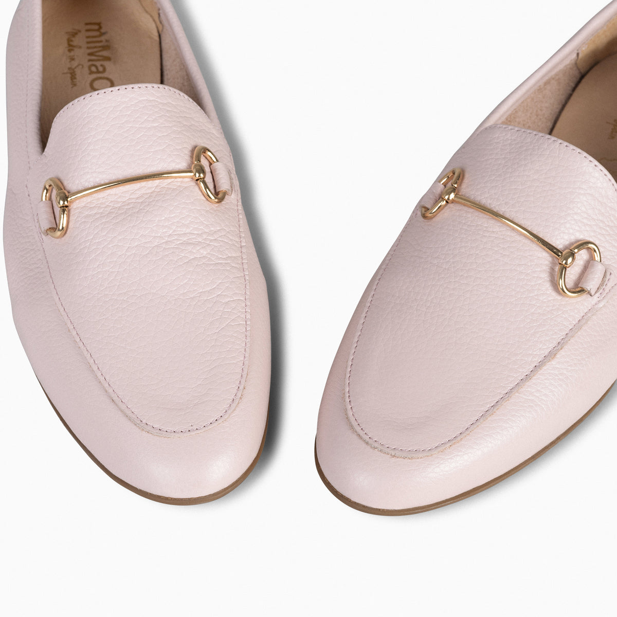 STYLE – Mocasines planos con adorno metalizado ROSA