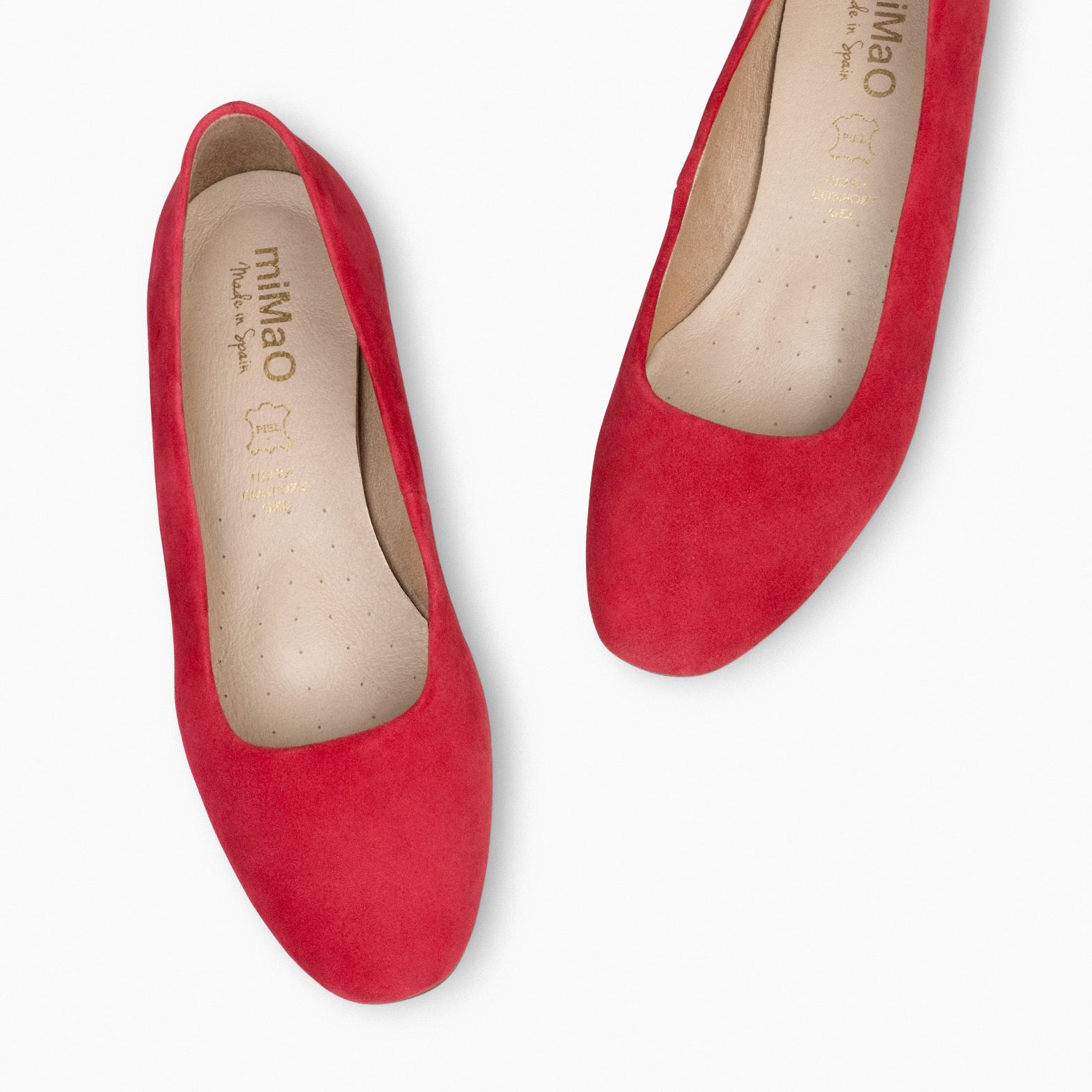 URBAN XS - Zapatos de tacón bajo de ante ROJO - miMaO ®