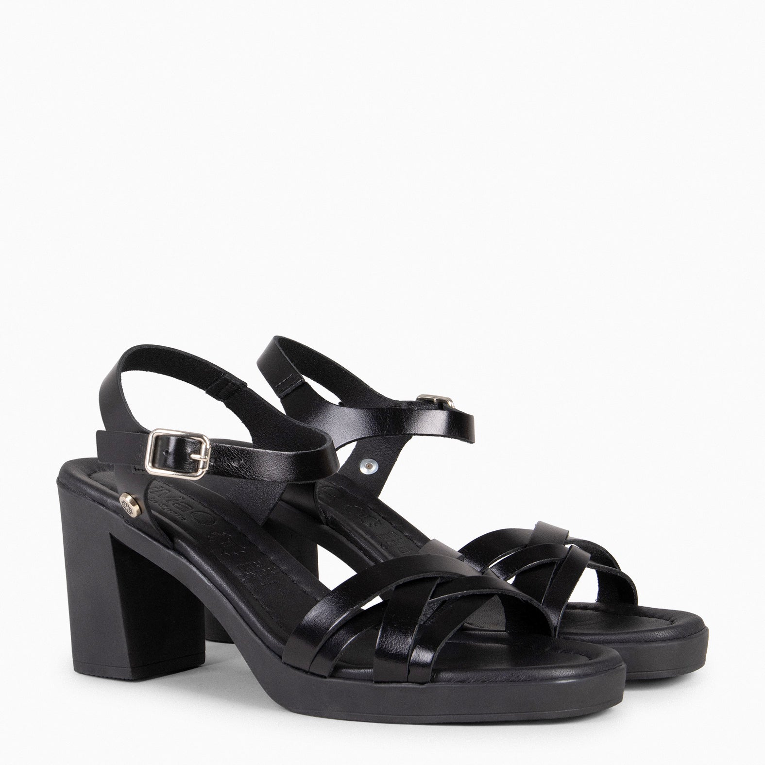 AROA - Sandalias tacón Alto NEGRO - miMaO ®