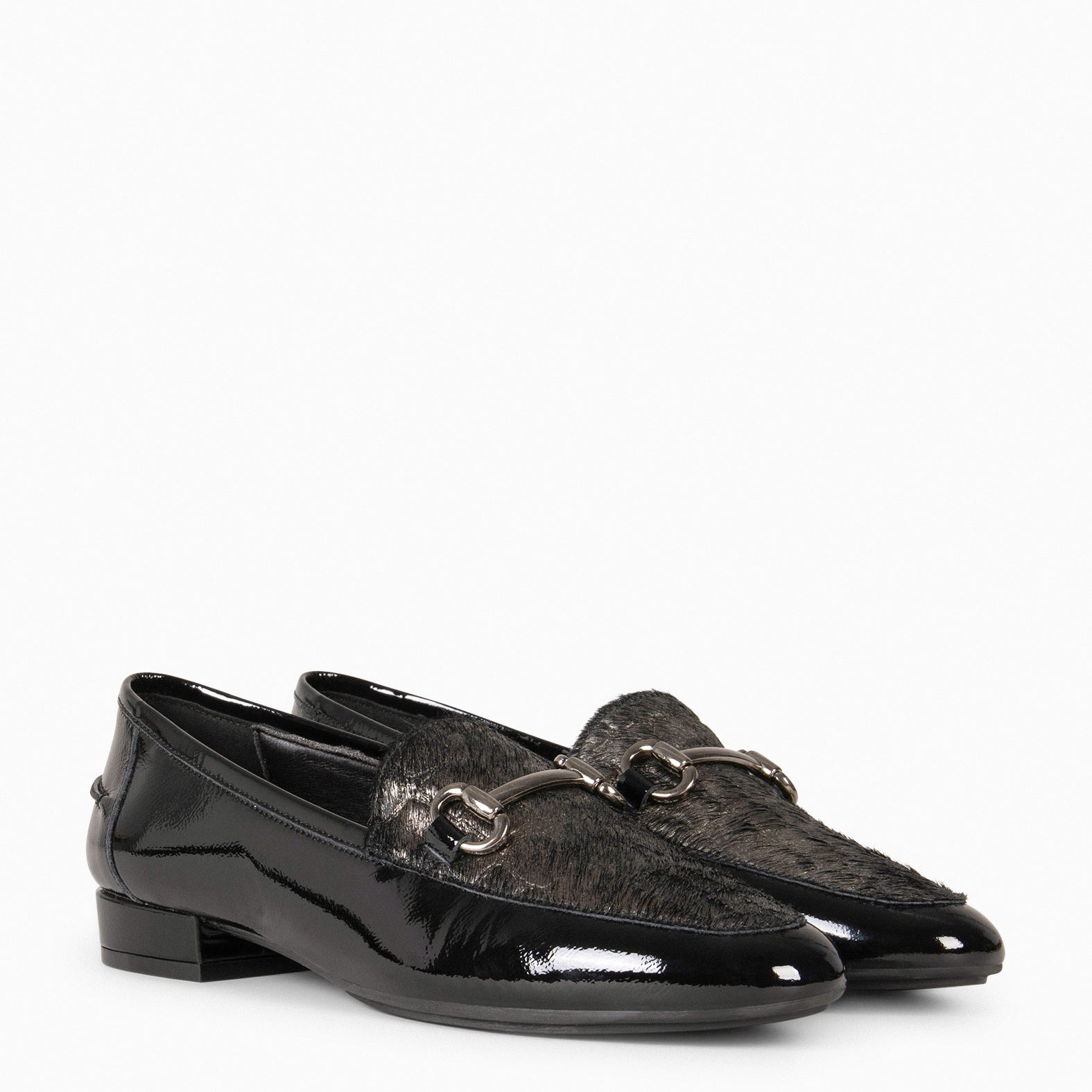 ISABEL - Mocasines planos con adorno NEGRO COCO - miMaO ®