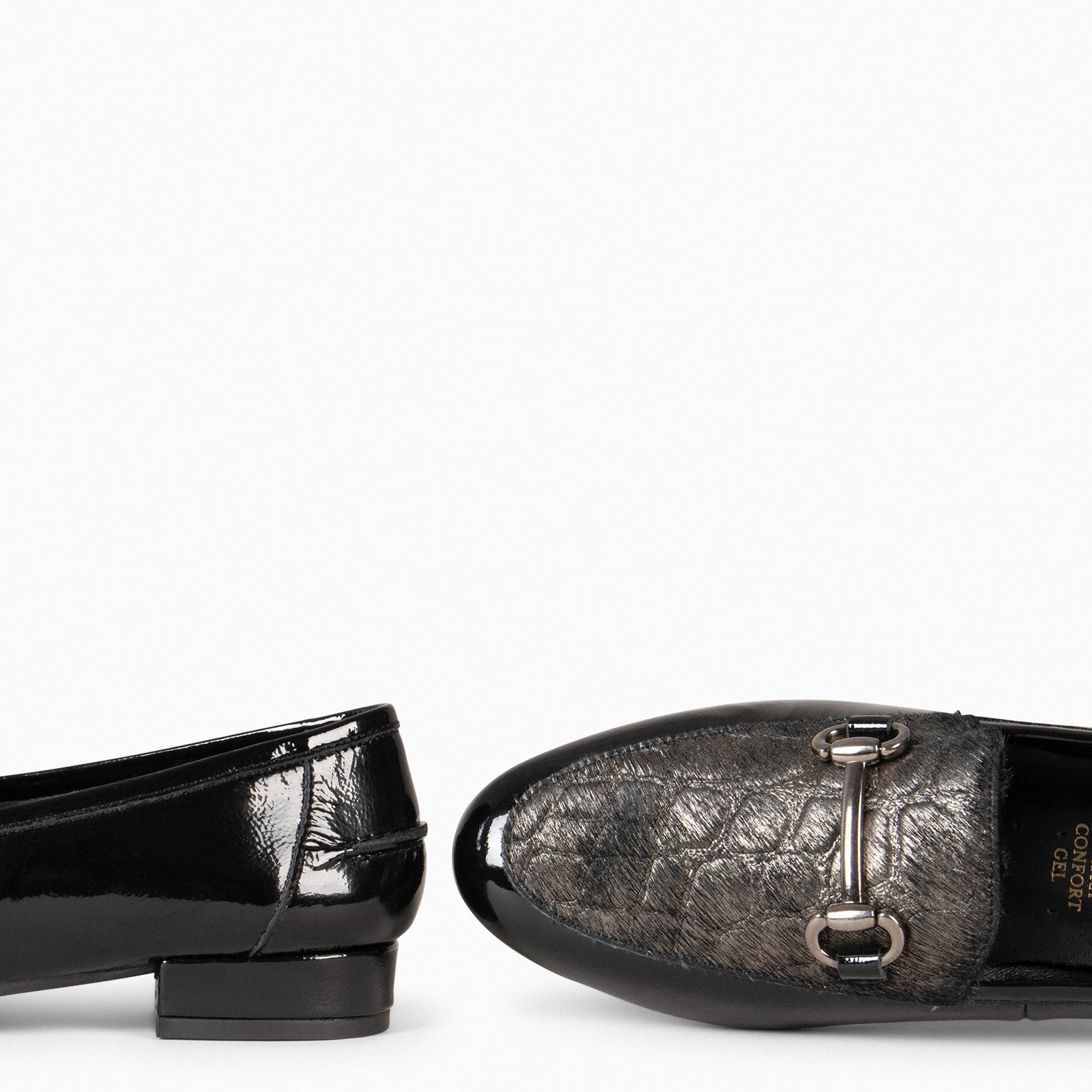 ISABEL - Mocasines planos con adorno NEGRO COCO - miMaO ®