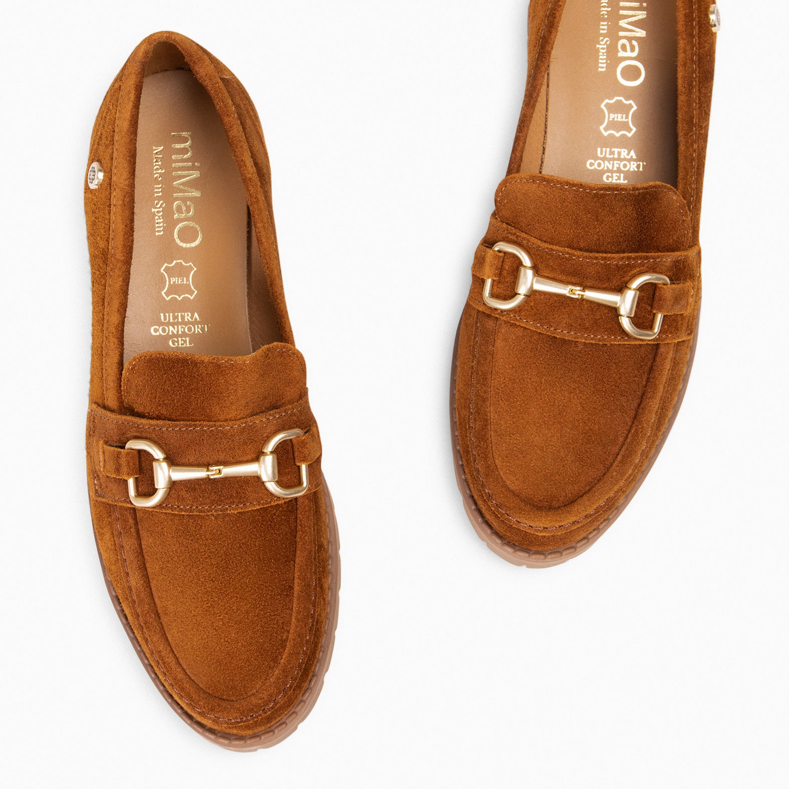 TREVILLA - Mocasín con aplique metálico CAMEL - miMaO ®