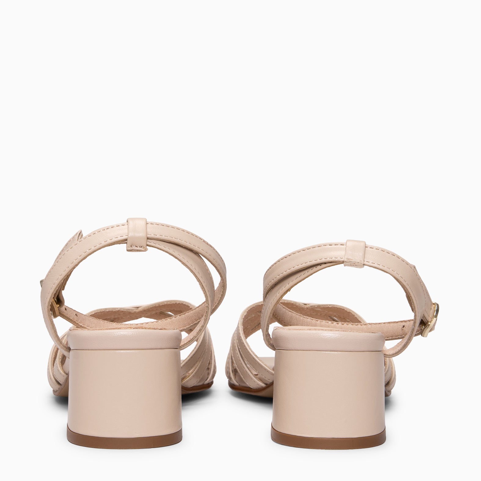 SIRA - Sandalia de tiras de tacón bajo BEIGE