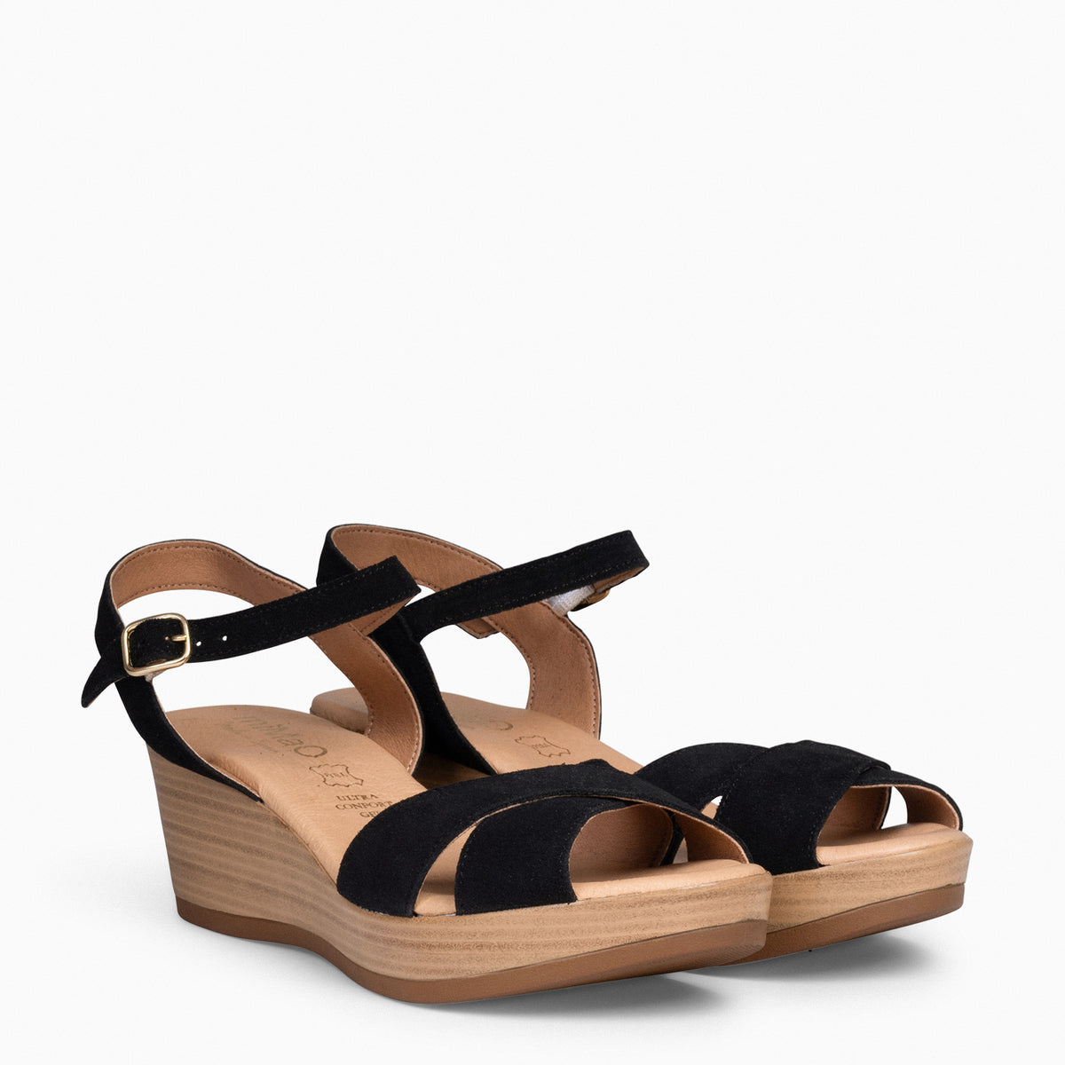MAR - Cuñas Ligeras de tiras cruzadas NEGRO