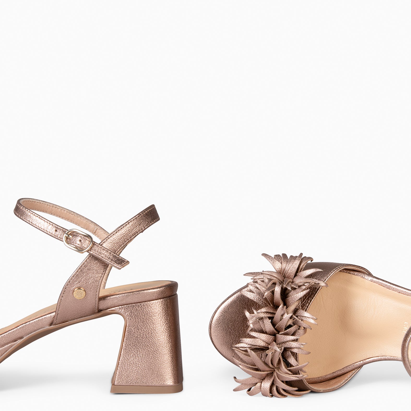 POMPÓN - Sandalias de tacón de vestir ROSE - miMaO ®