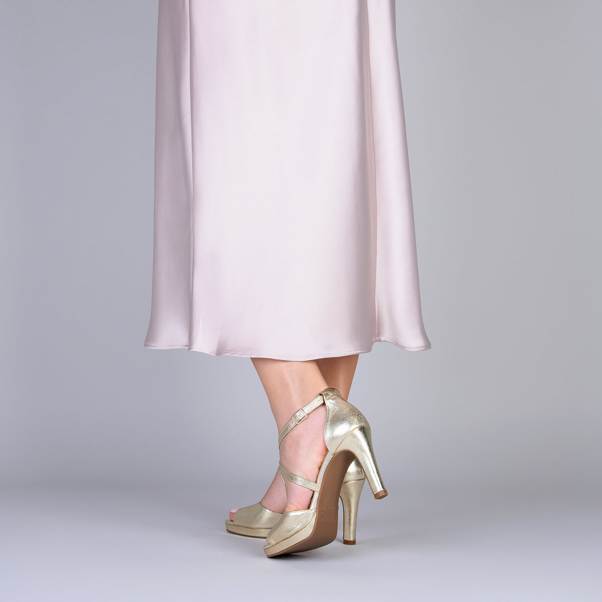 ROSSA - GOLDEN party sandals with heel