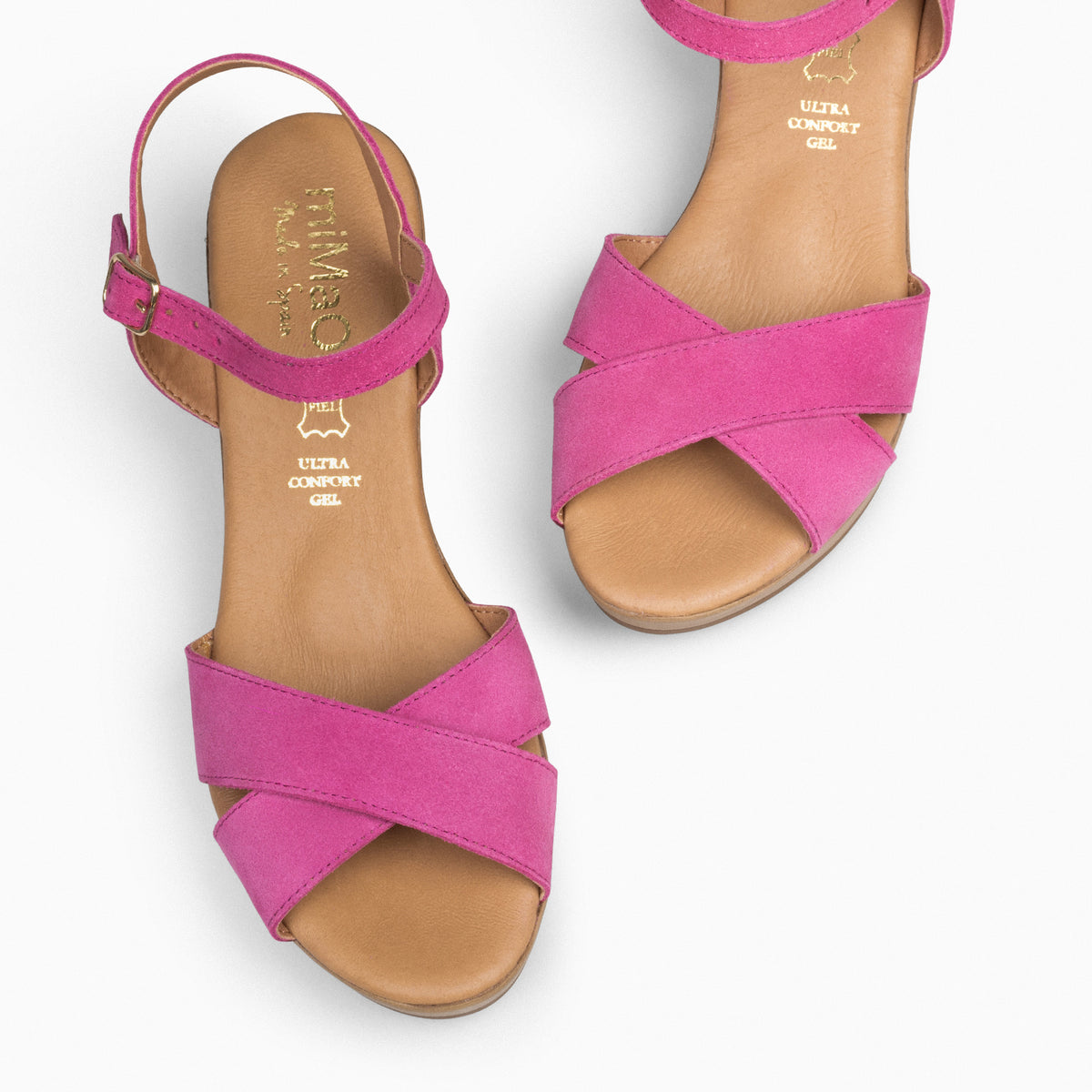 MAR - Cuñas Ligeras de tiras cruzadas FUCSIA