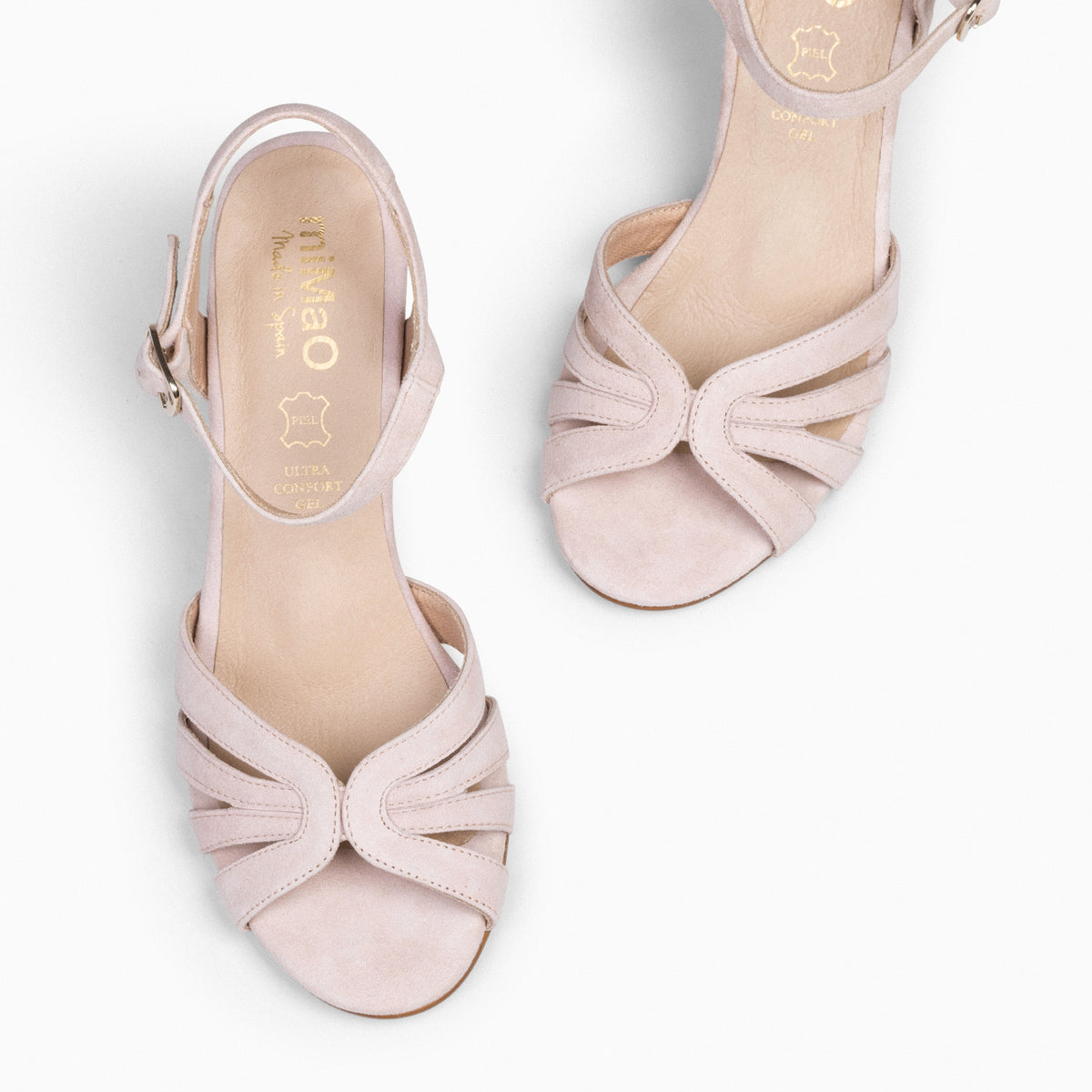 MUSA – Sandalias de Tacón ancho NUDE