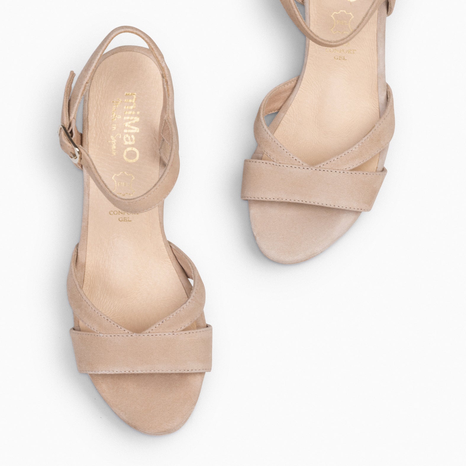 PARIS – Sandalias de fiesta con tacón alto y plataforma NUDE - miMaO ®
