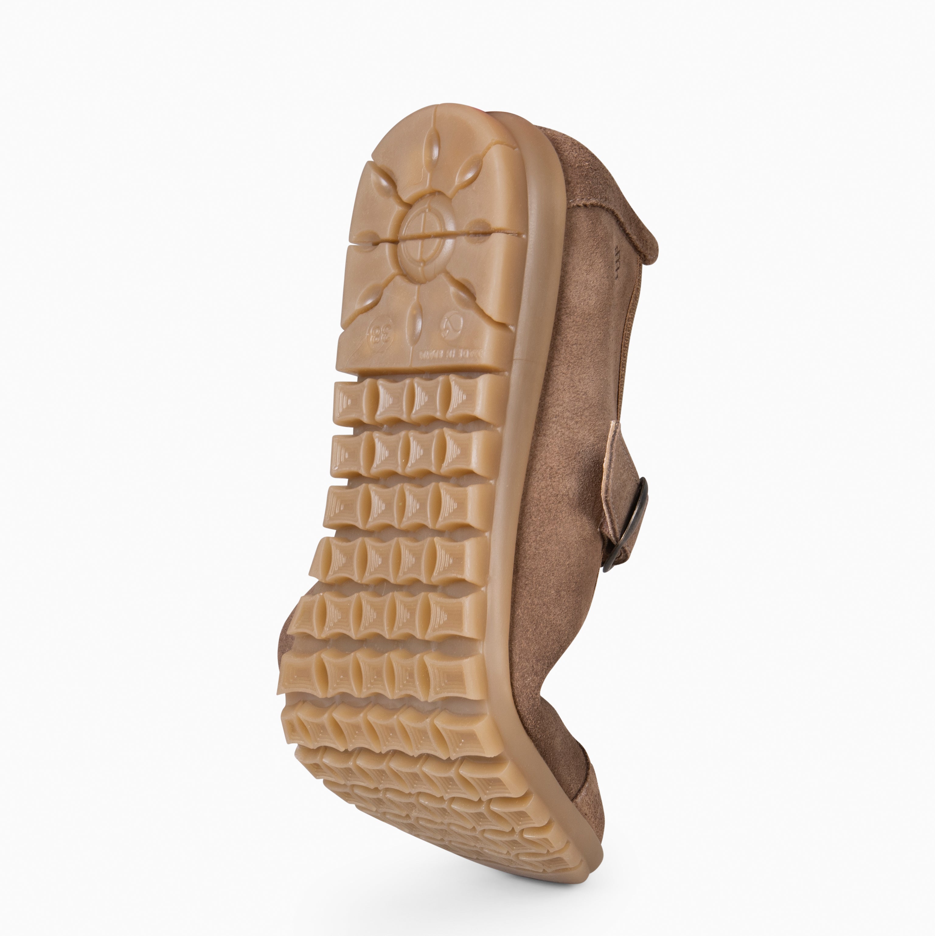MICAELA - Merceditas de serraje TAUPE - miMaO ®
