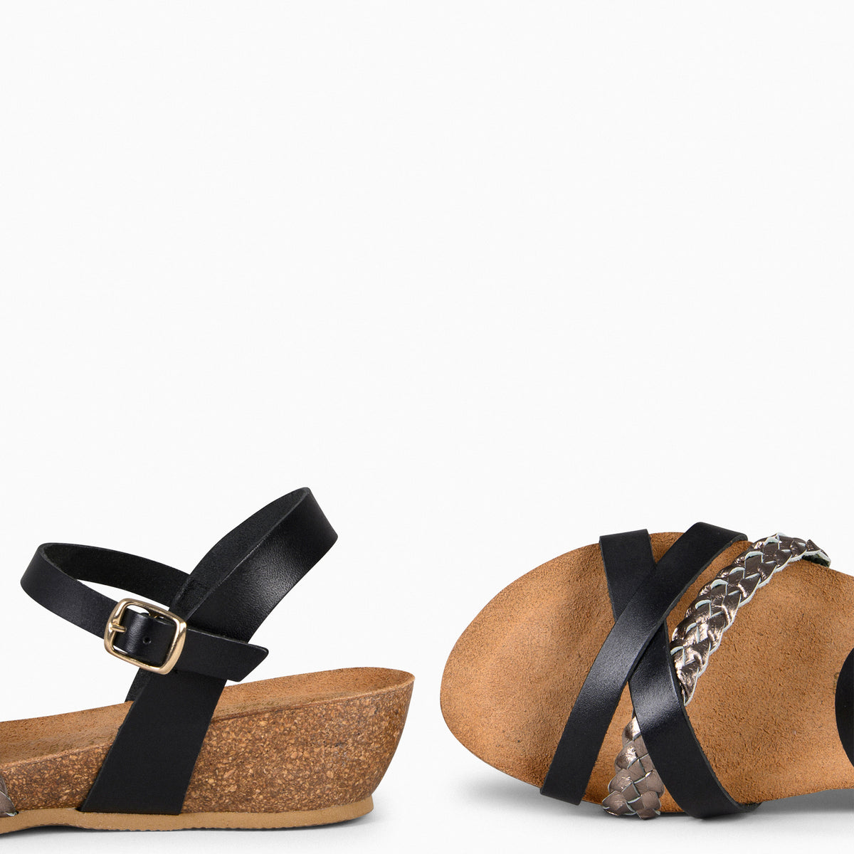 CALATEA - Sandalias BIO de mujer NEGRO