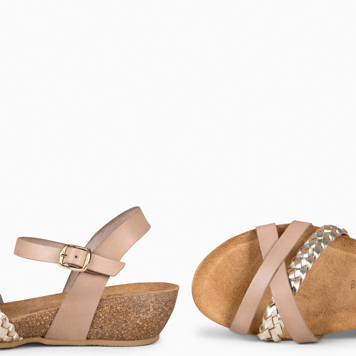 CALATEA - Sandalias BIO de mujer TAUPE