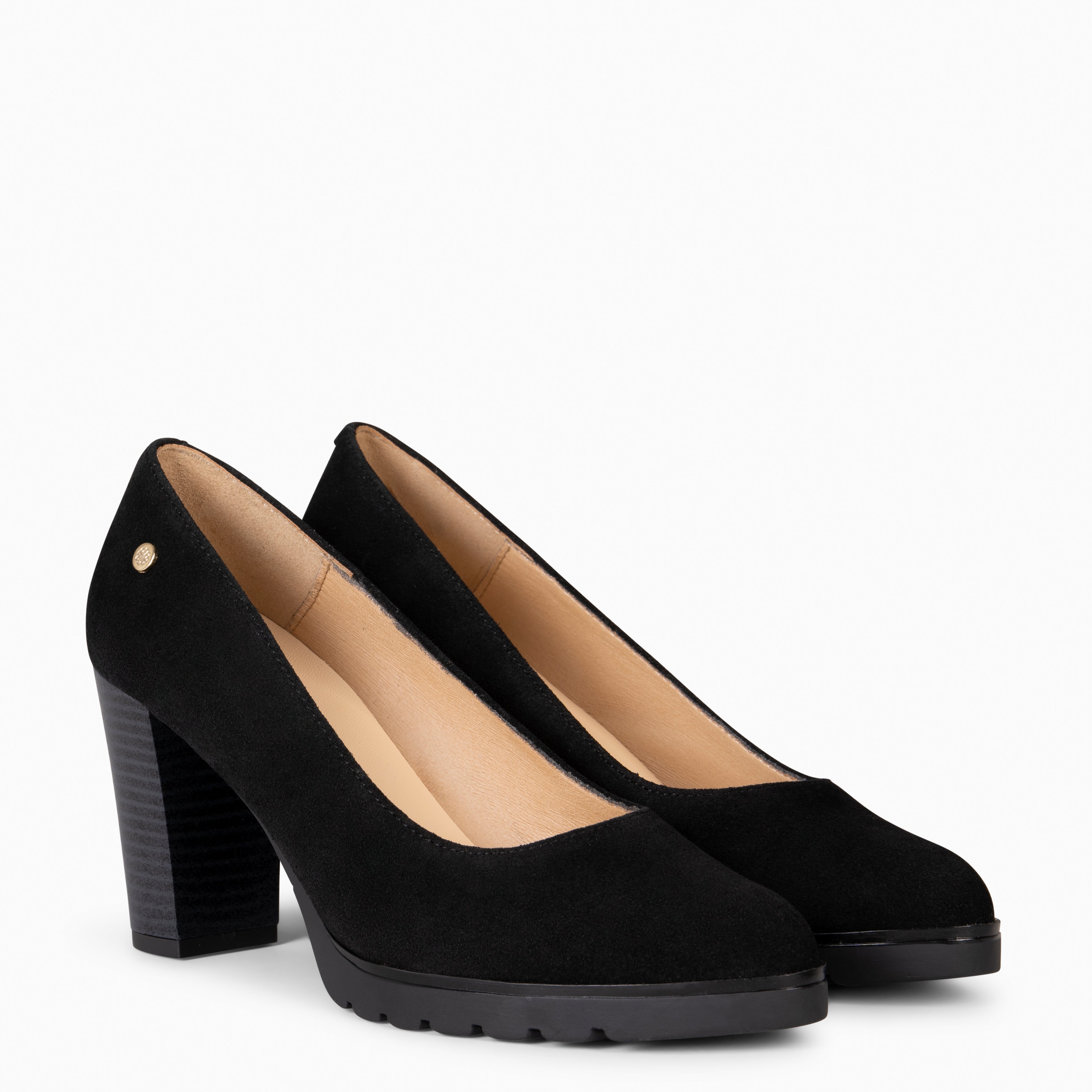 URBAN TREND - Salones casual de serraje NEGRO - miMaO ®