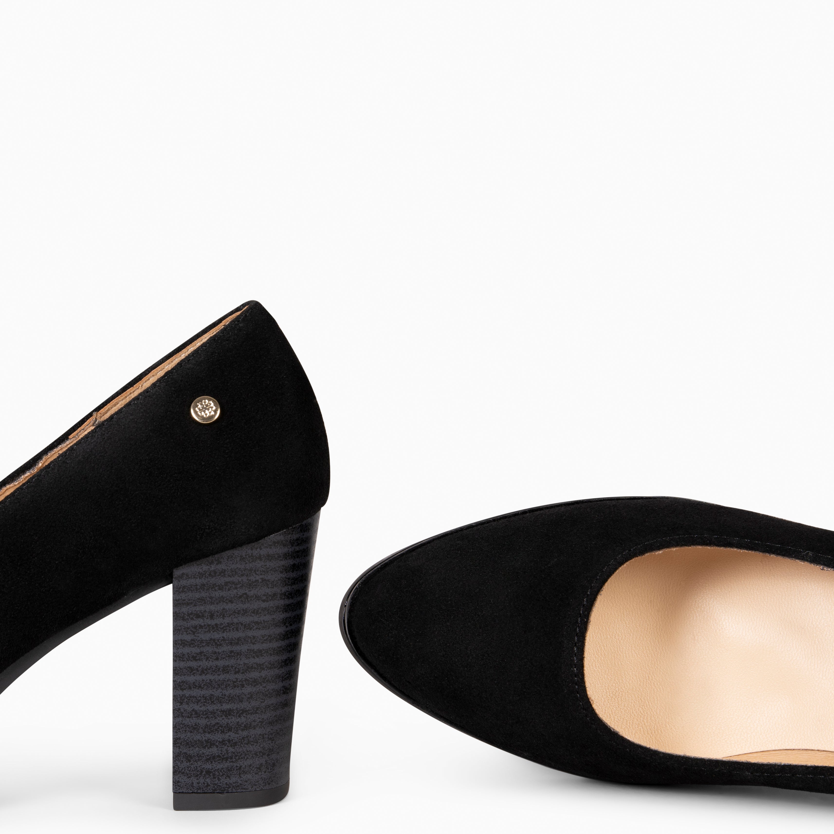 URBAN TREND - Salones casual de serraje NEGRO - miMaO ®