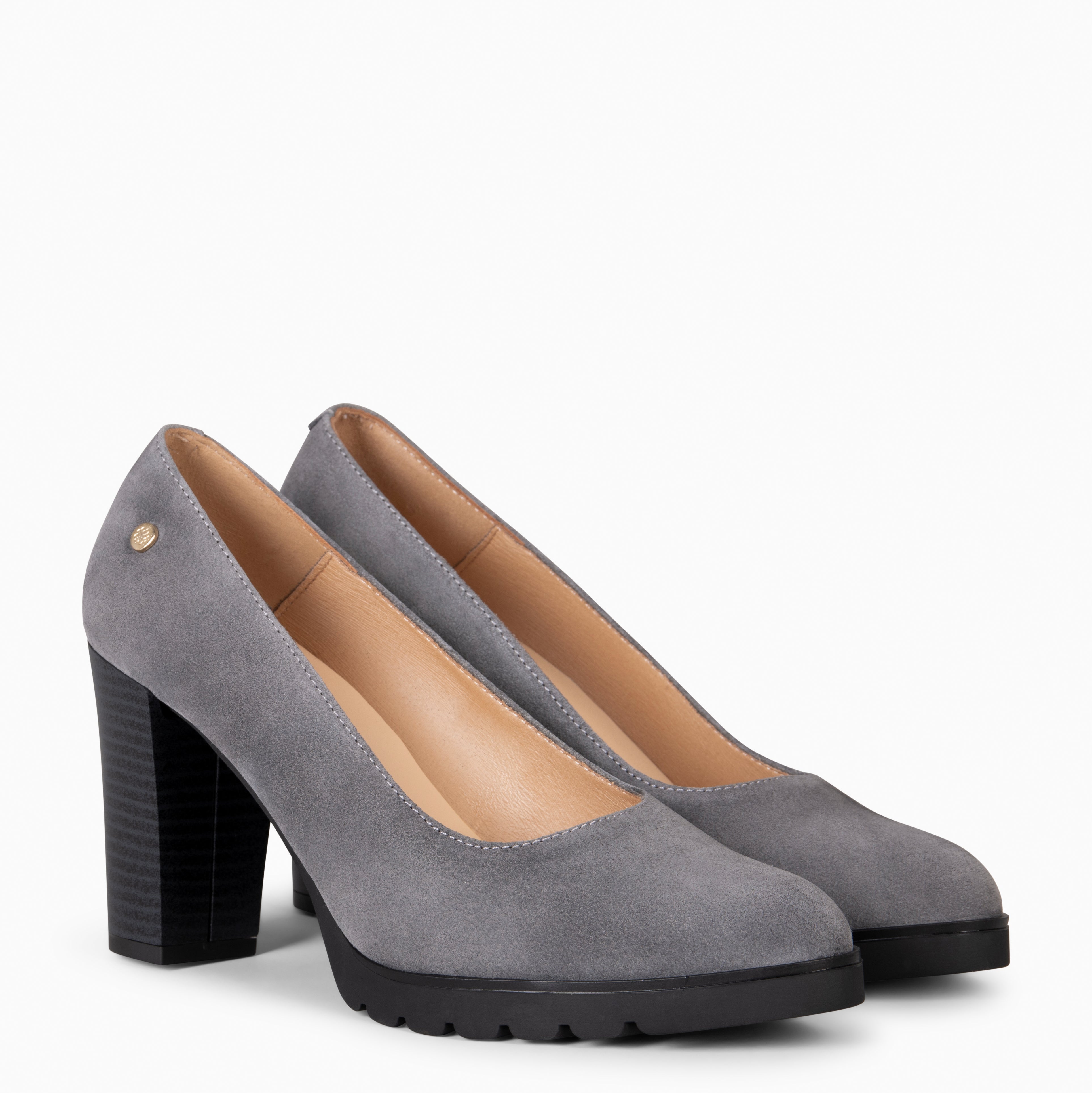 URBAN TREND - Salones casual de serraje GRIS - miMaO ®