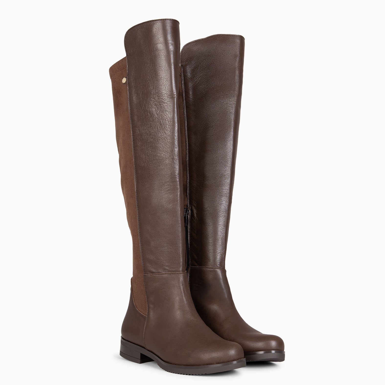 LIA - Bota alta de piel MARRON - miMaO ®