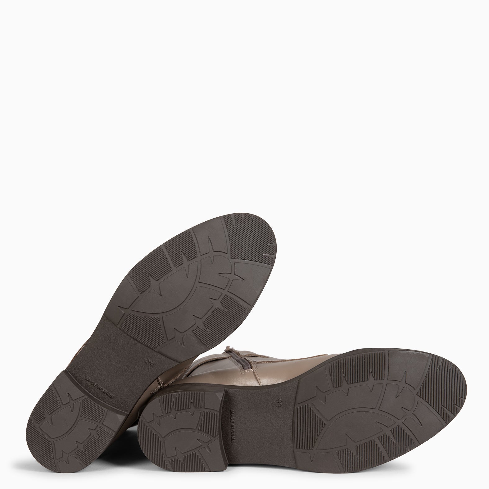 BELFAST – Botines con cordones de piel TAUPE NAPA - miMaO ®