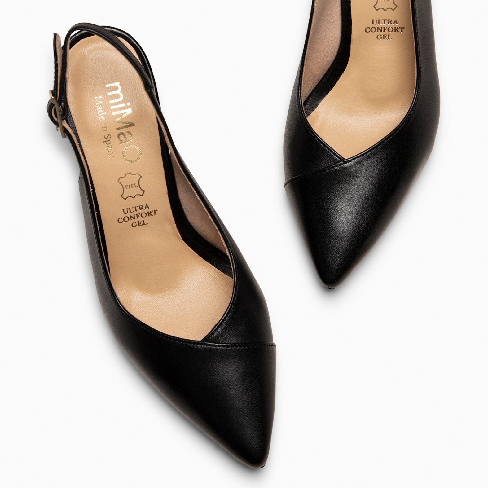 GLAM DESTALONADO - Zapatos de tacón destalonados de napa NEGRO - miMaO ®