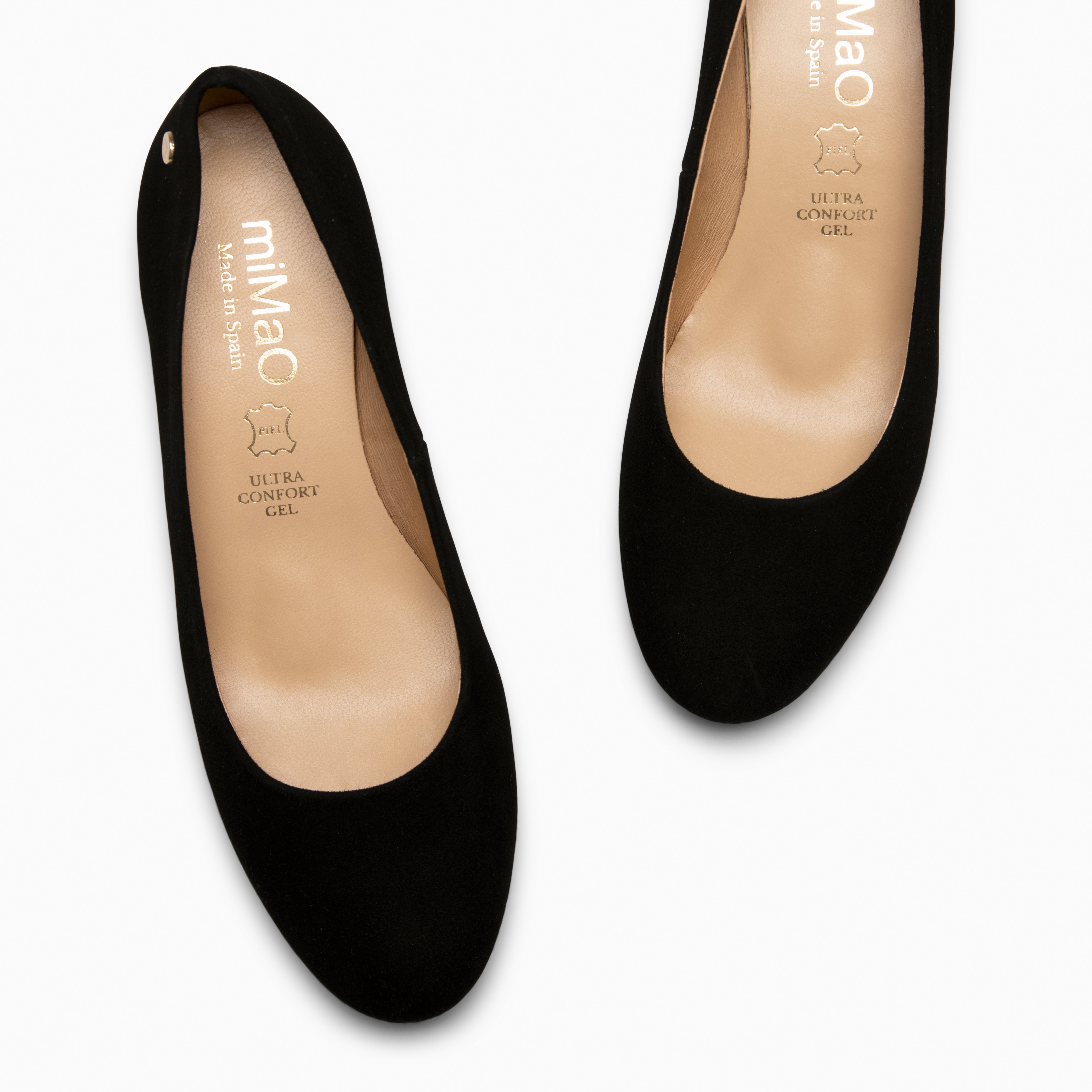 GRAN URBAN REDONDO – Zapatos de tacón medio de ante NEGRO - miMaO ®