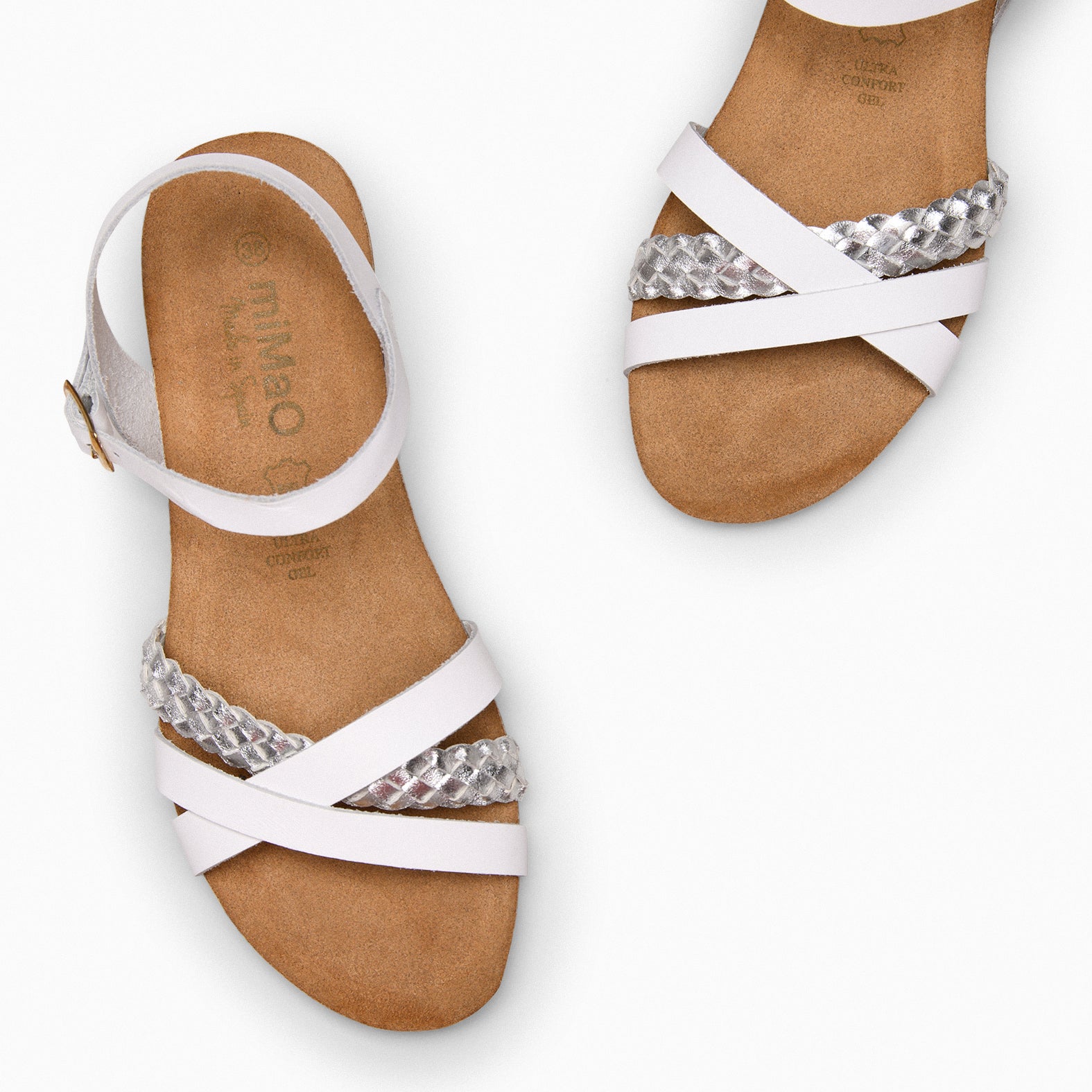 CALATEA - Sandalias BIO de mujer BLANCO